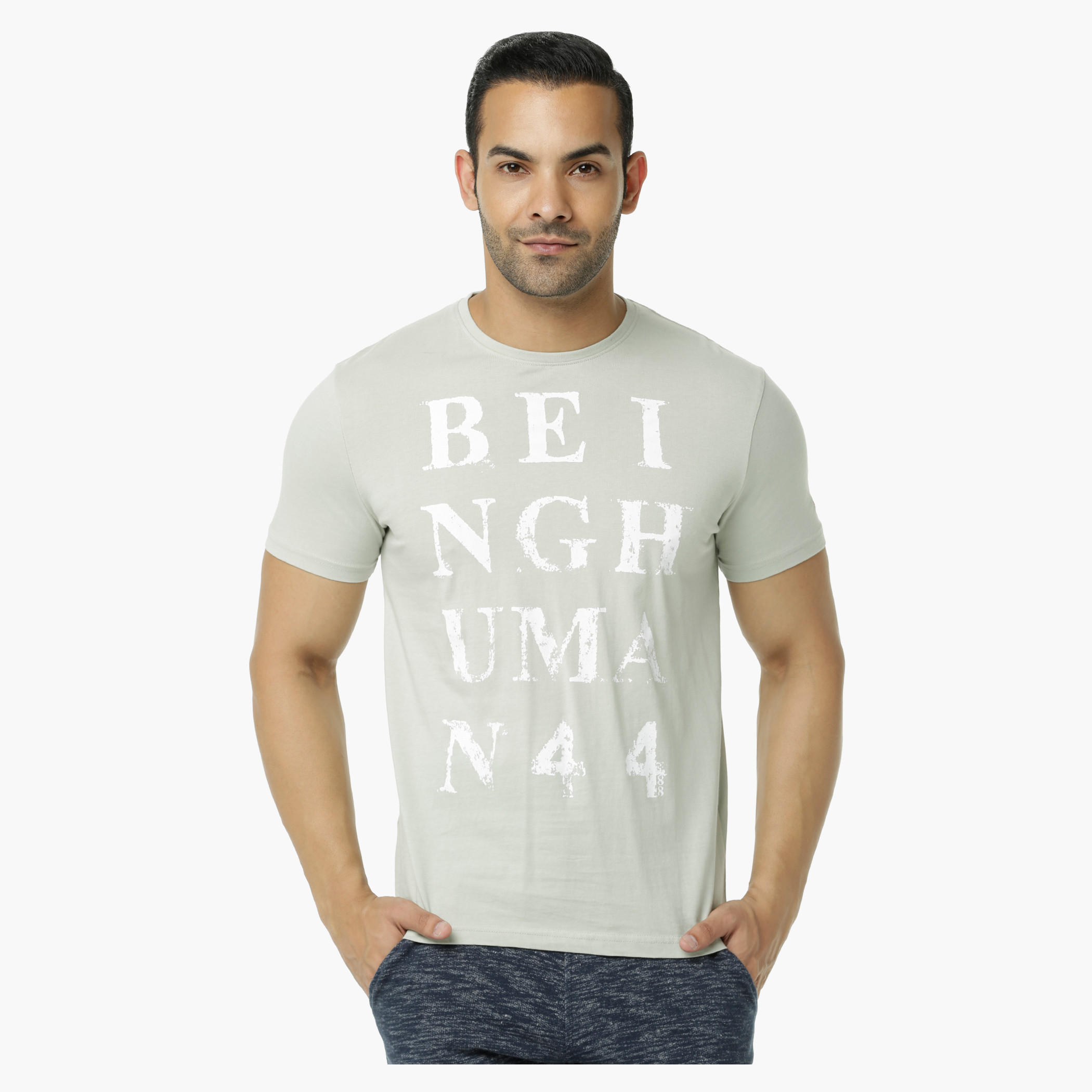 Being Human Printed Crew Neck Cotton T-Shirt with Short Sleeves-men-clothing-tshirtsandpolos-tshirts-image-1