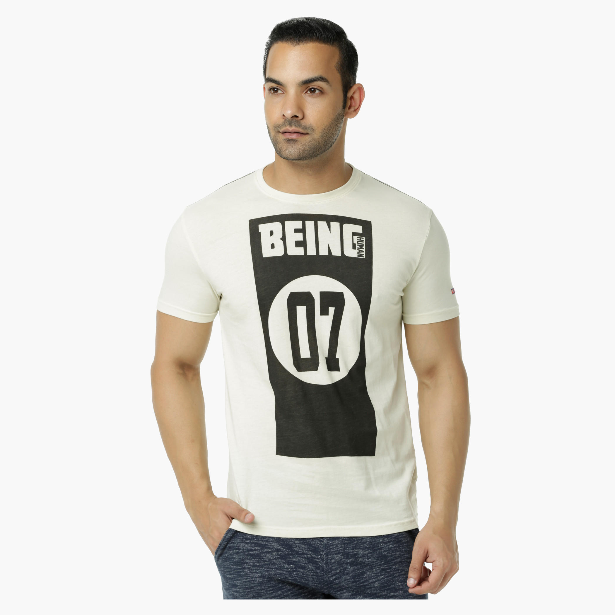 Being Human Printed Crew Neck Cotton T-Shirt with Short Sleeves-men-clothing-tshirtsandpolos-tshirts-image-1