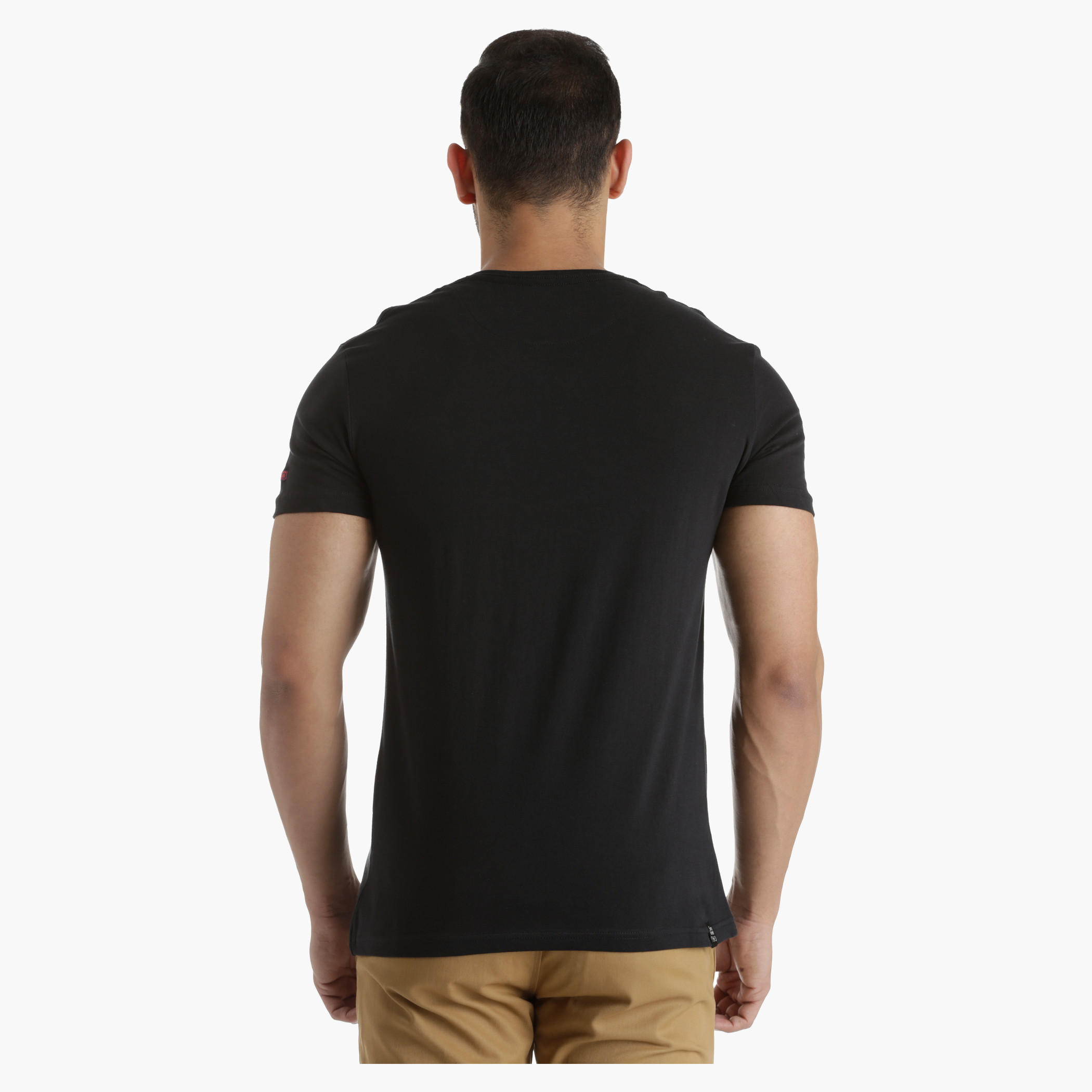 Being Human Cotton T-Shirt with V-Neck in Regular Fit-men-clothing-tshirtsandpolos-tshirts-image-2