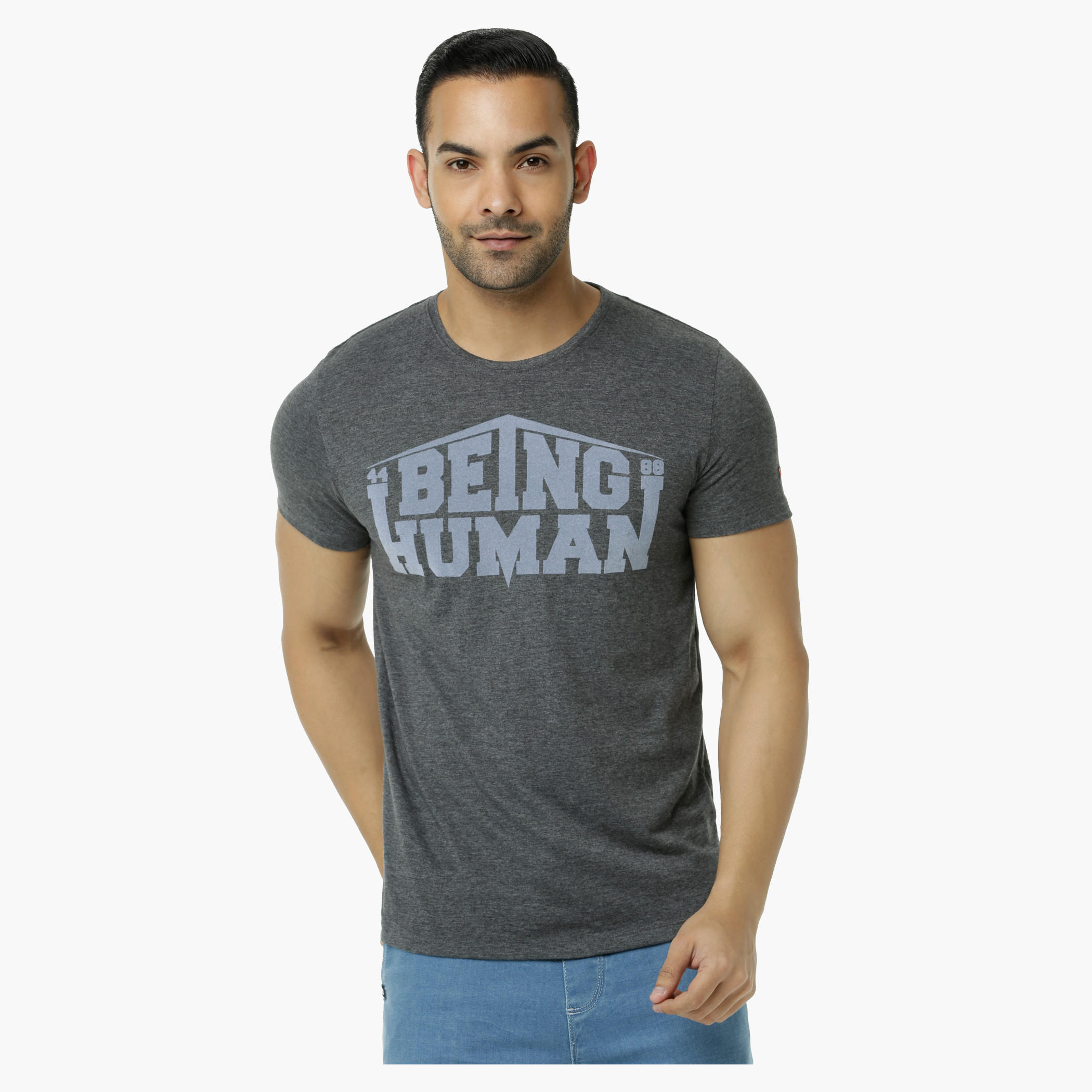 Being Human Printed Crew Neck T-Shirt with Short Sleeves-men-clothing-tshirtsandpolos-tshirts-image-1