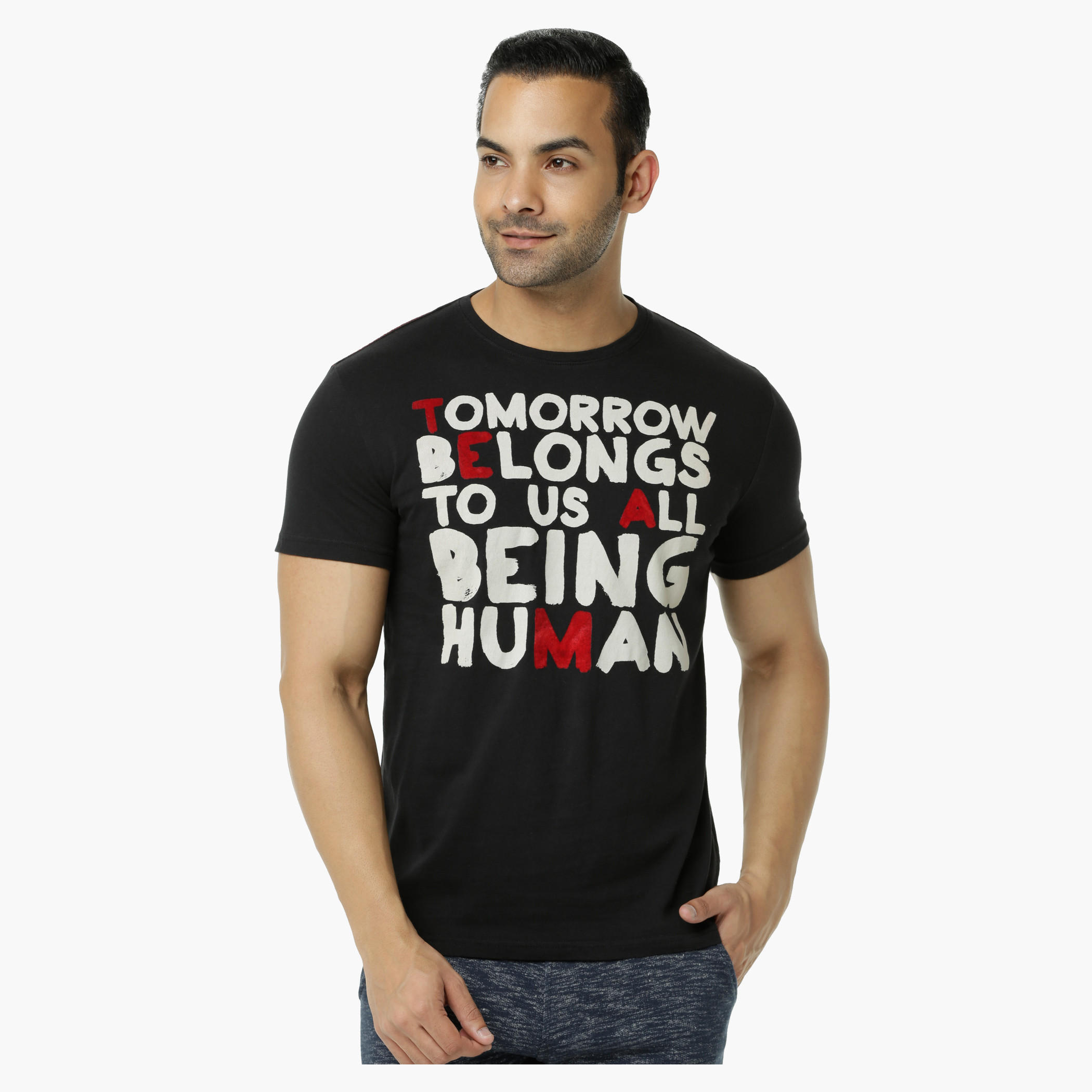 Being Human Printed Crew Neck Cotton T-Shirt with Short Sleeves-men-clothing-tshirtsandpolos-tshirts-image-5