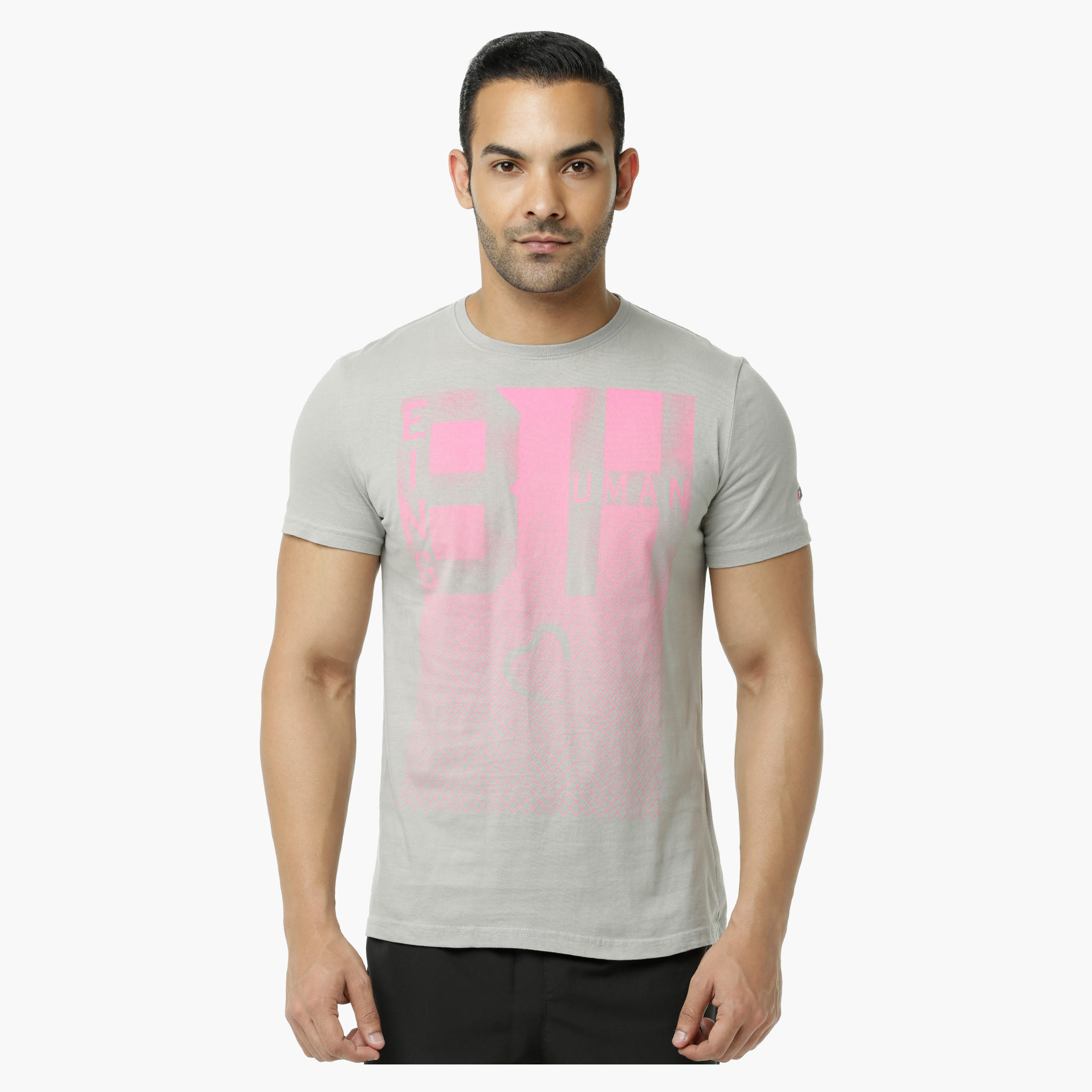 Being Human Printed Crew Neck Cotton T-Shirt with Short Sleeves-men-clothing-tshirtsandpolos-tshirts-image-1