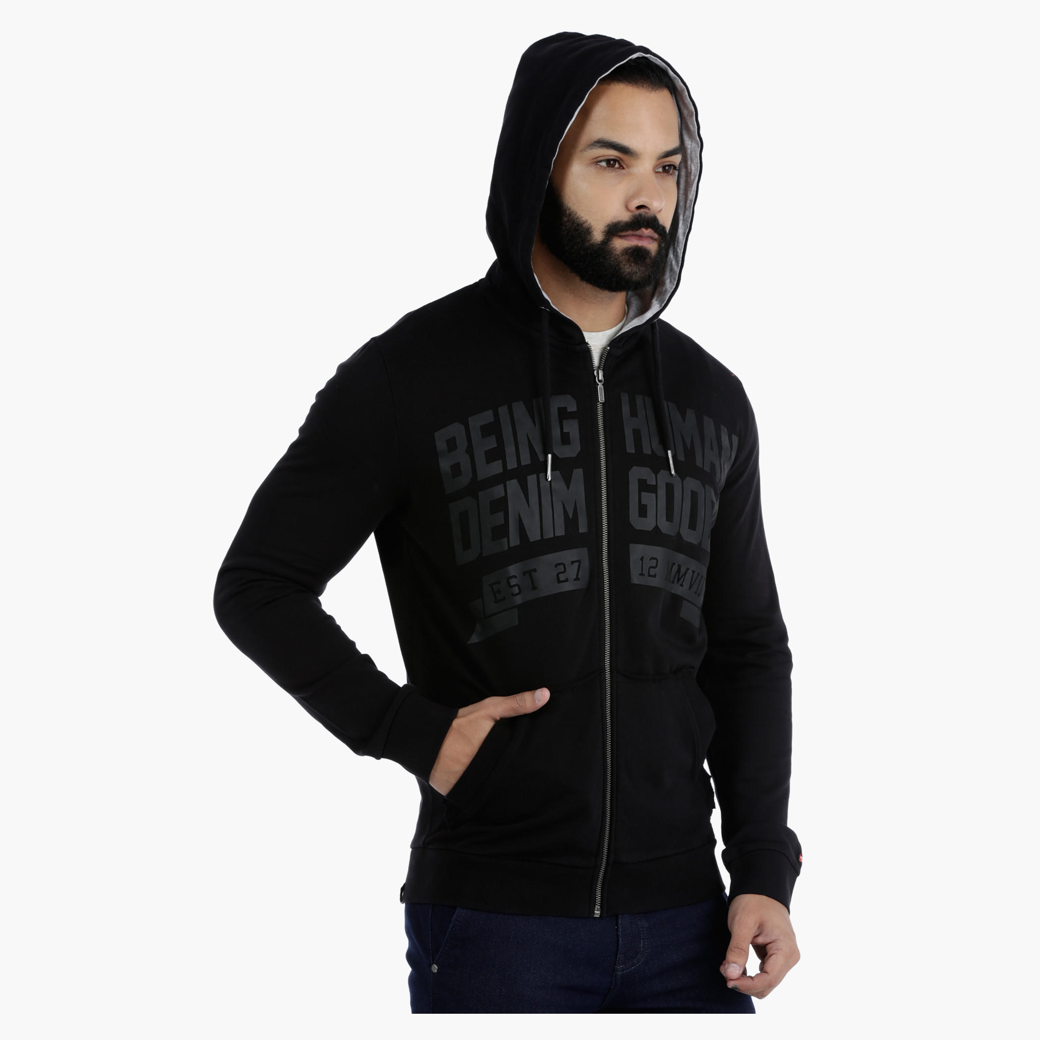 Being Human Printed Cotton Sweatshirt with Hood-men-winterwear-hoodiesandsweatshirts-image-3