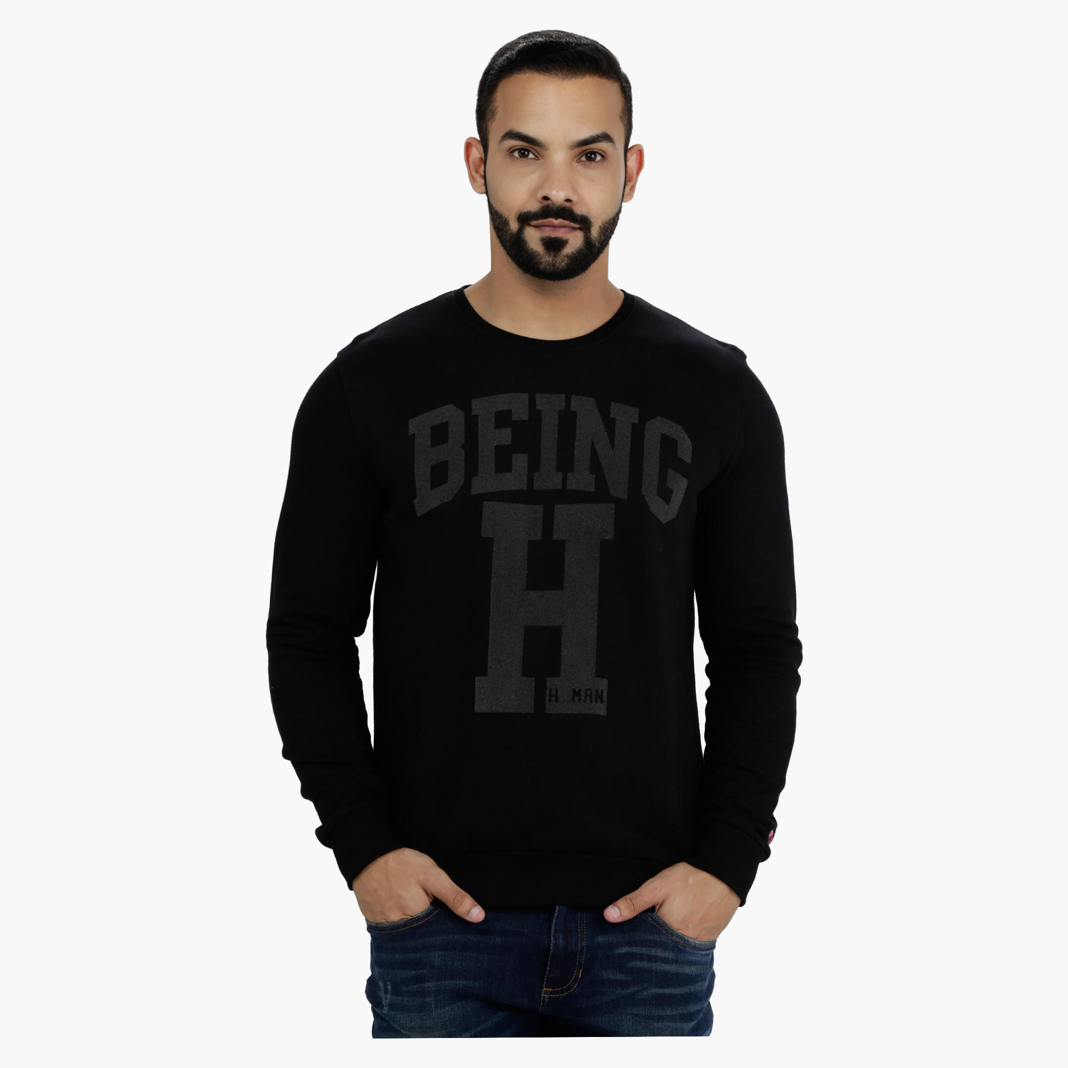 Being Human Printed Cotton Sweatshirt-men-winterwear-hoodiesandsweatshirts-image-5