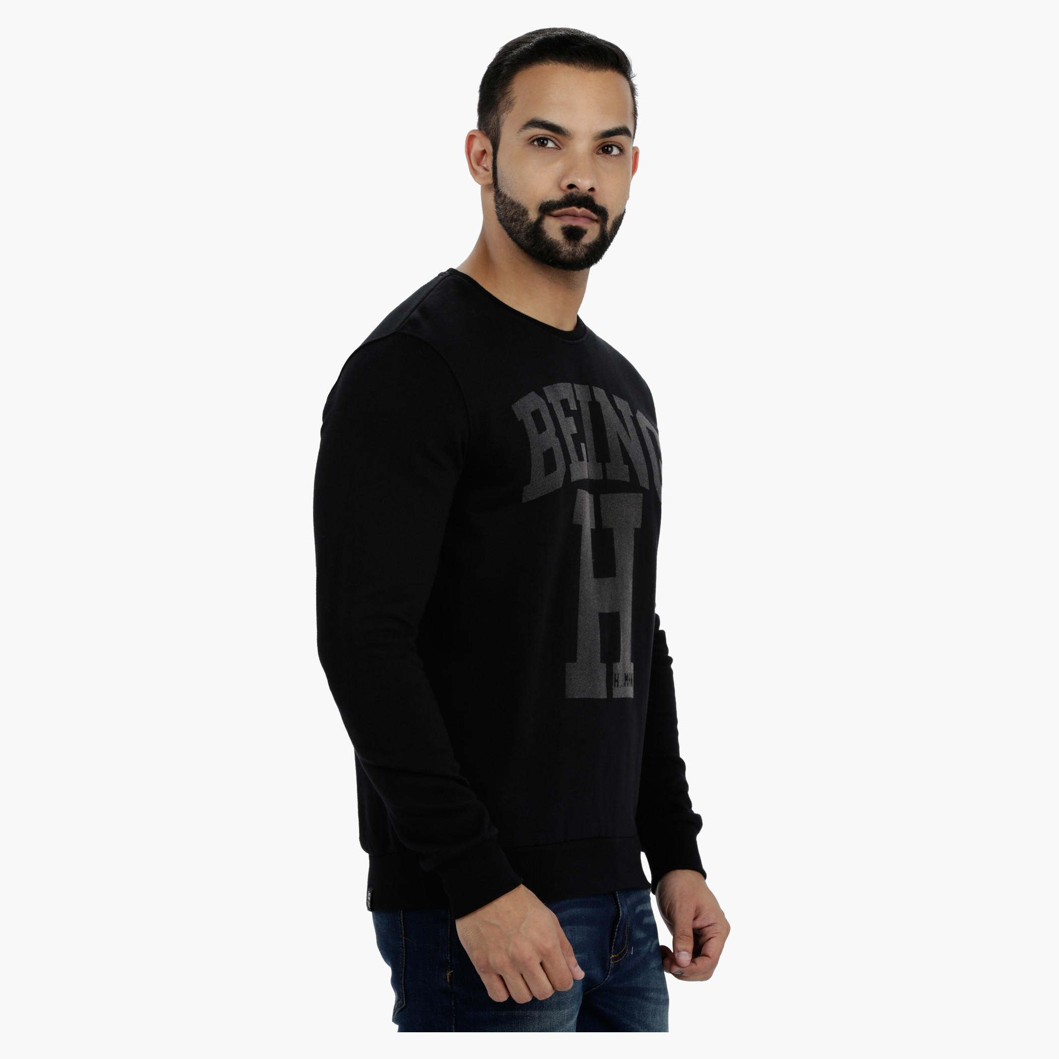 Being Human Printed Cotton Sweatshirt-men-winterwear-hoodiesandsweatshirts-image-3
