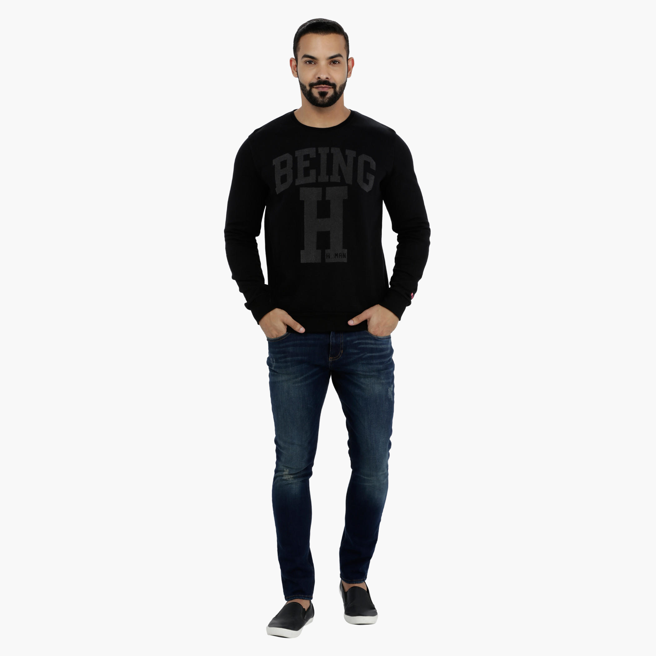 Being Human Printed Cotton Sweatshirt-men-winterwear-hoodiesandsweatshirts-image-1