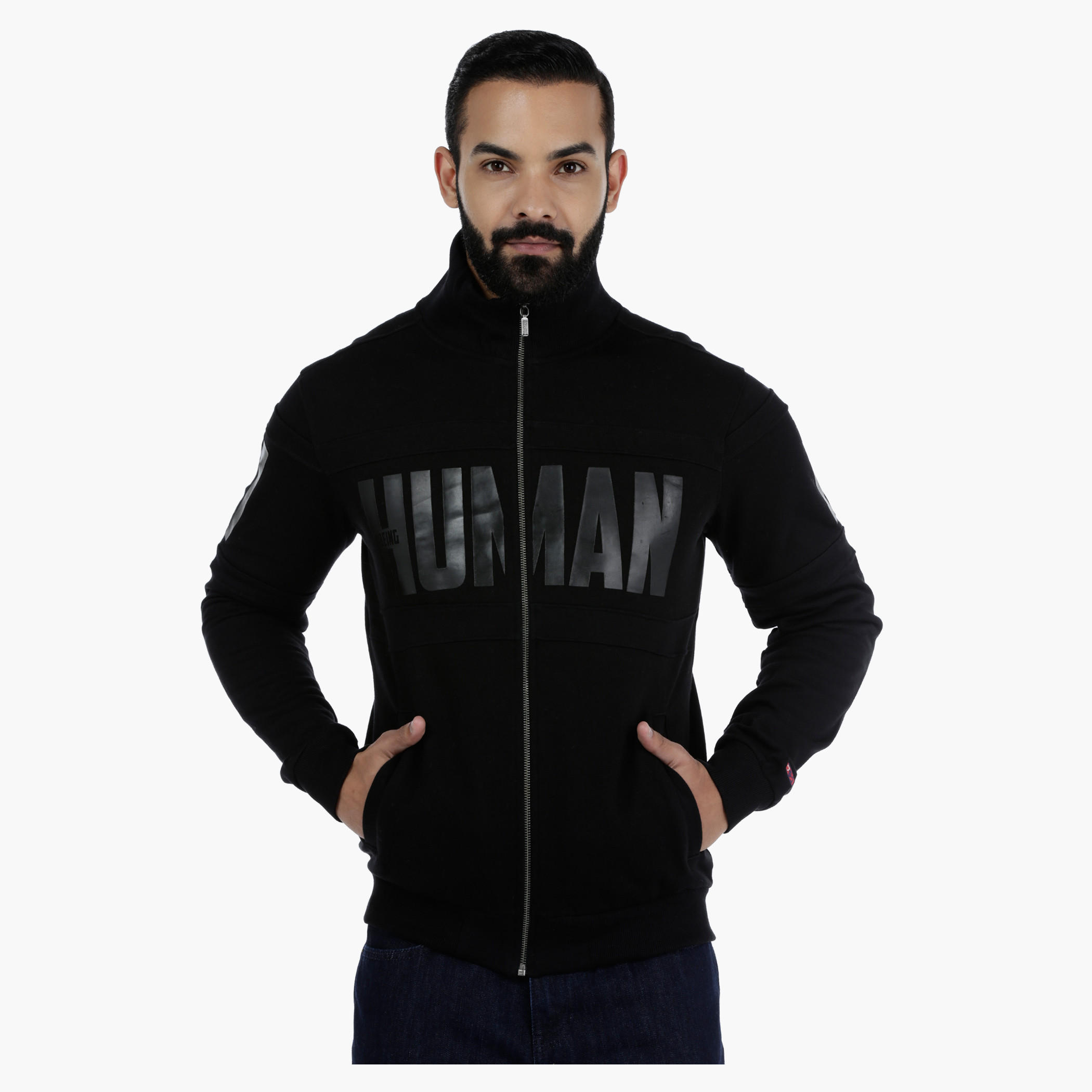 Being Human Printed Cotton Sweatshirt with High Neck-men-winterwear-hoodiesandsweatshirts-image-1