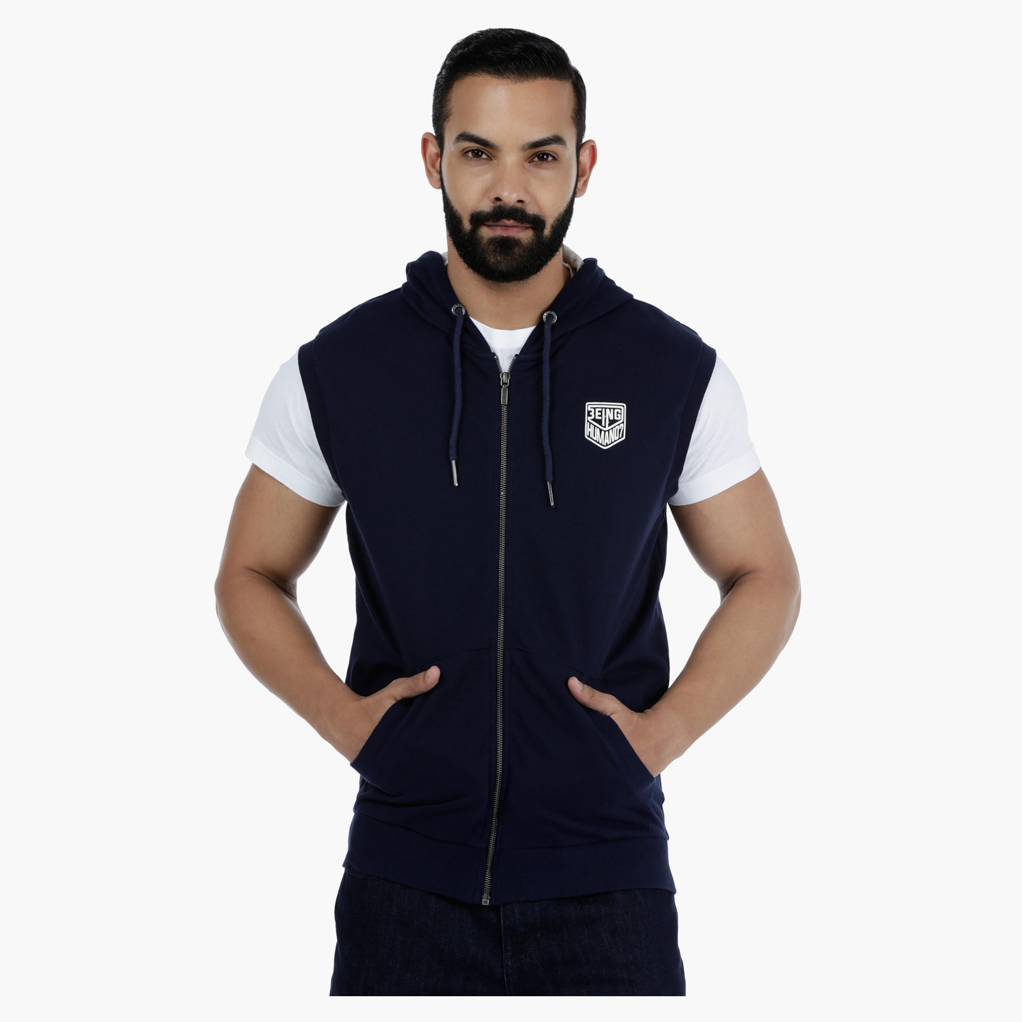 Being Human Hooded Cotton Sweatshirt with Front Zip-men-winterwear-hoodiesandsweatshirts-image-1