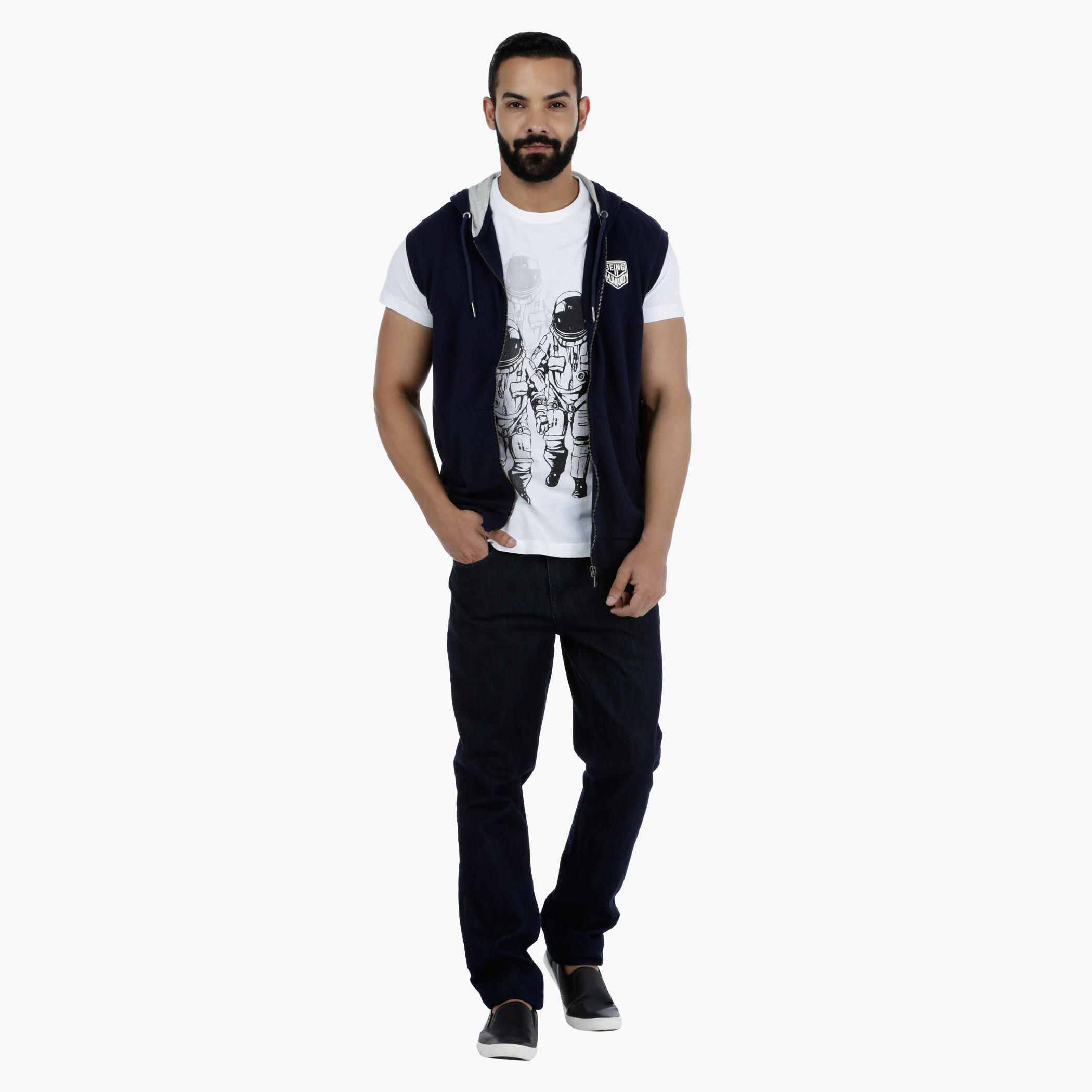 Being Human Hooded Cotton Sweatshirt with Front Zip-men-winterwear-hoodiesandsweatshirts-image-1