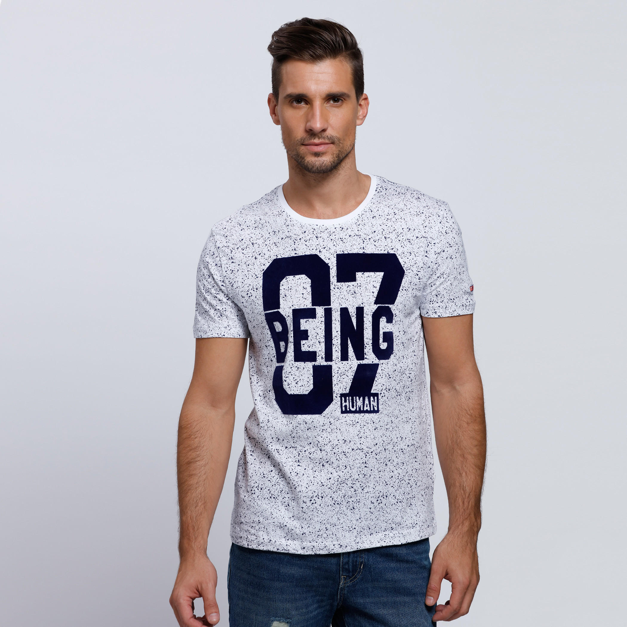 Printed Short Sleeves T-Shirt with Round Neck-men-clothing-tshirtsandpolos-tshirts-image-1