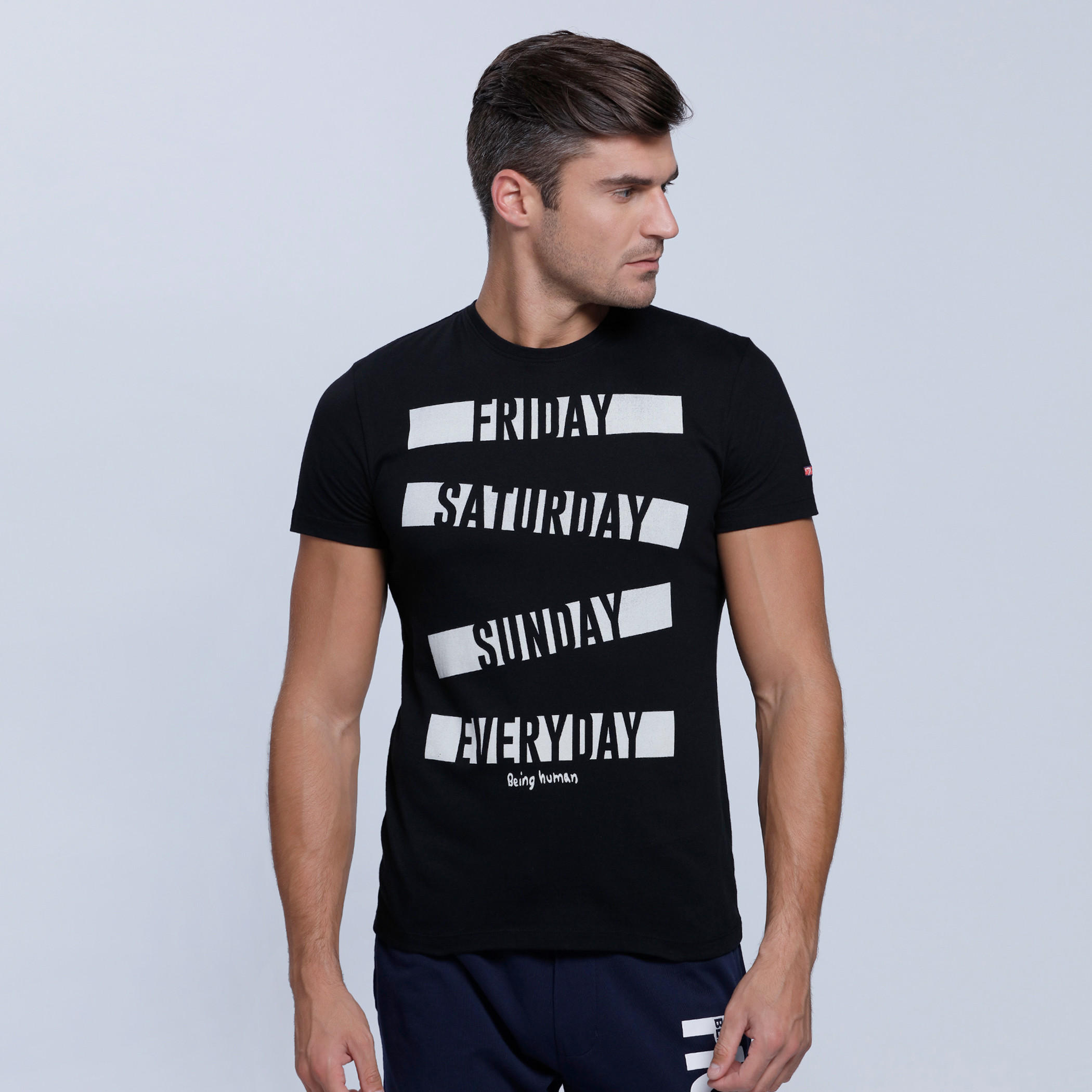 Being Human Printed Short Sleeves T-Shirt with Crew Neckline-men-clothing-tshirtsandpolos-tshirts-image-1