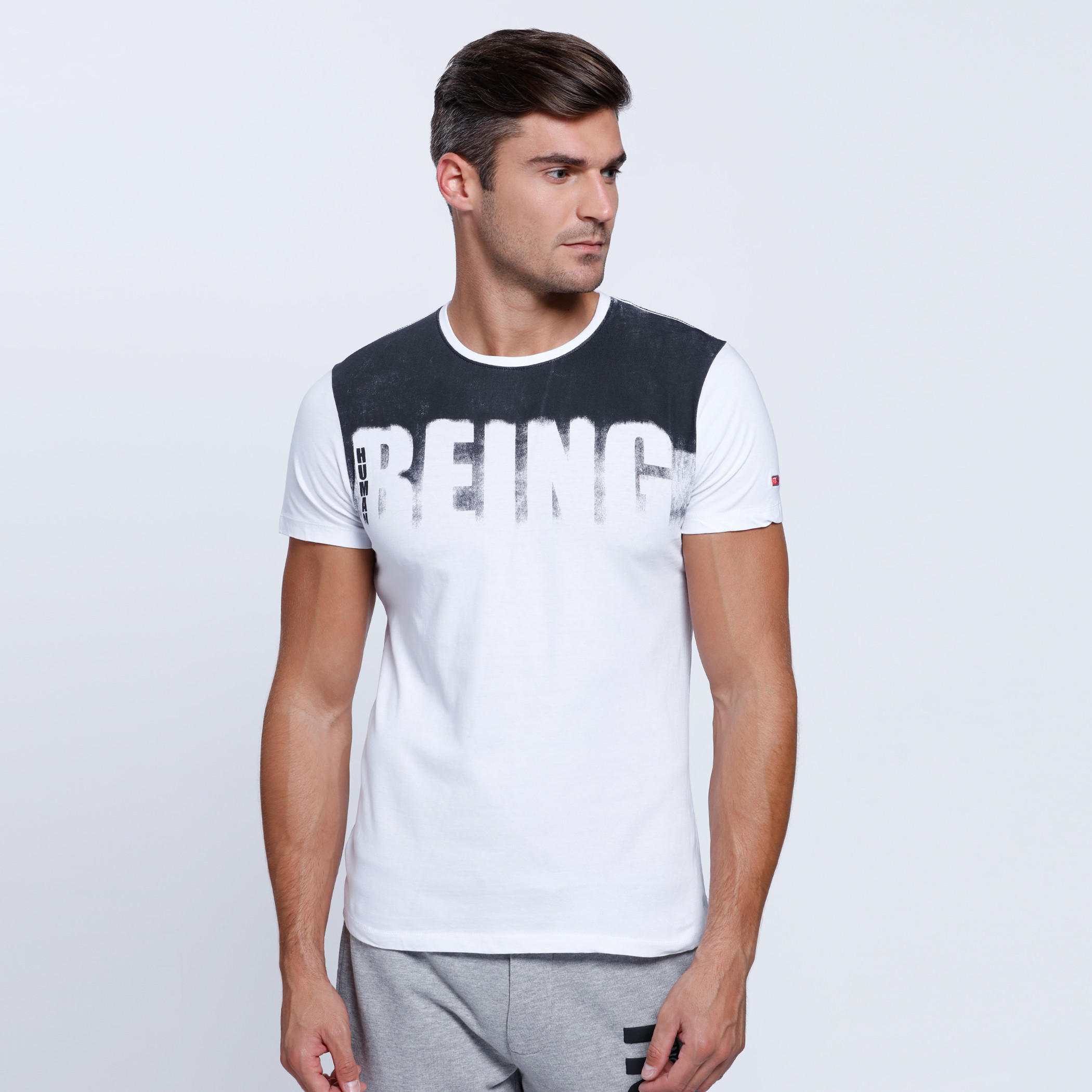 Being Human Printed Short Sleeves T-Shirt with Crew Neckline-men-clothing-tshirtsandpolos-tshirts-image-1