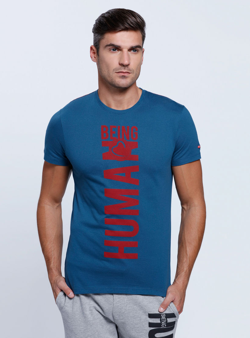 Being Human Printed Short Sleeves T-Shirt with Crew Neckline-men-clothing-tshirtsandpolos-tshirts-image-5