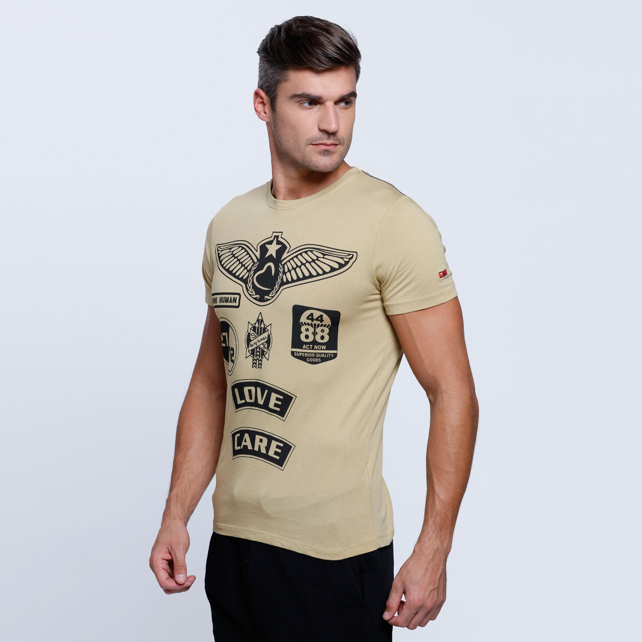 Being Human Printed Short Sleeves T-Shirt with Crew Neckline-men-clothing-tshirtsandpolos-tshirts-image-3