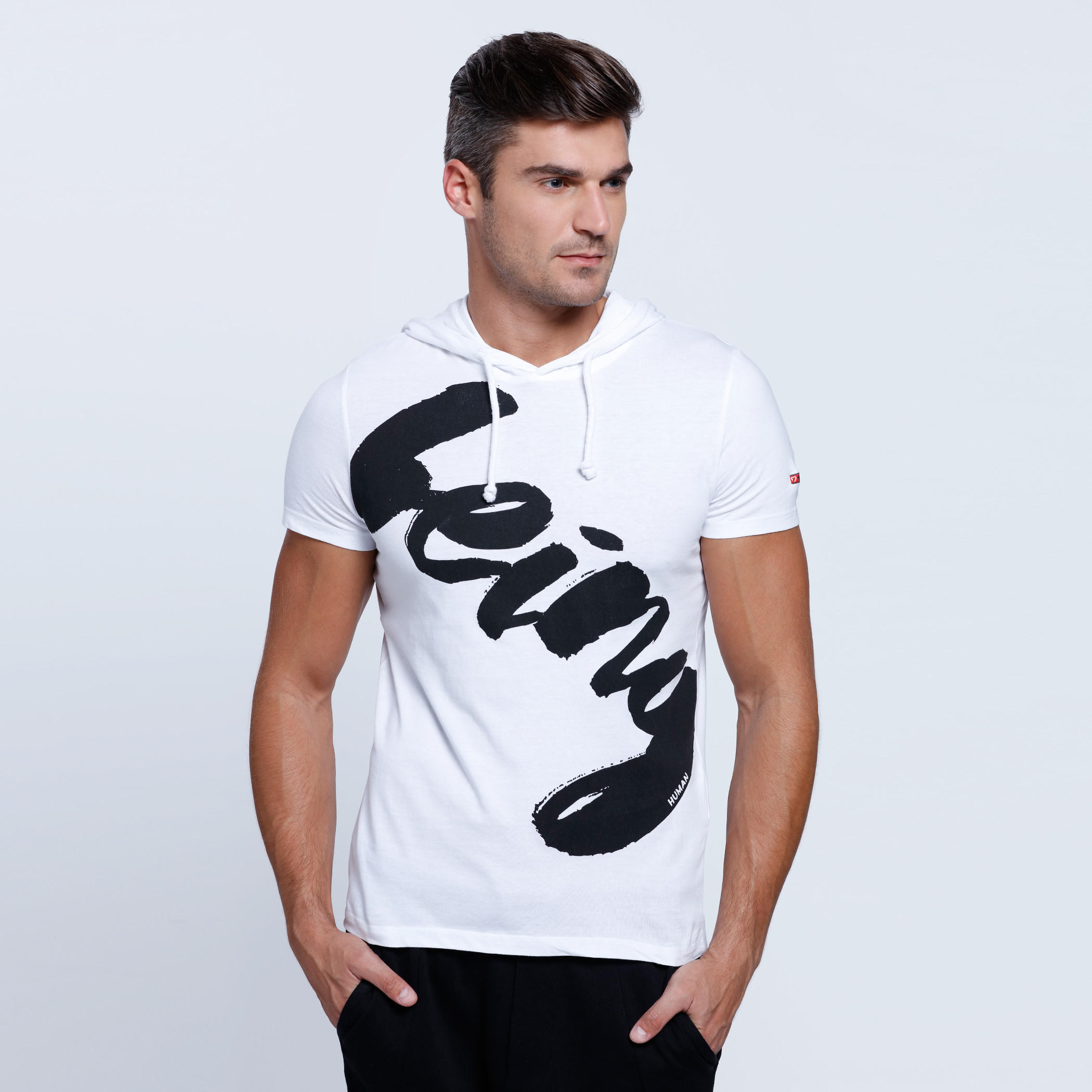 Being Human Printed Short Sleeves T-Shirt with Hood-men-clothing-tshirtsandpolos-tshirts-image-1