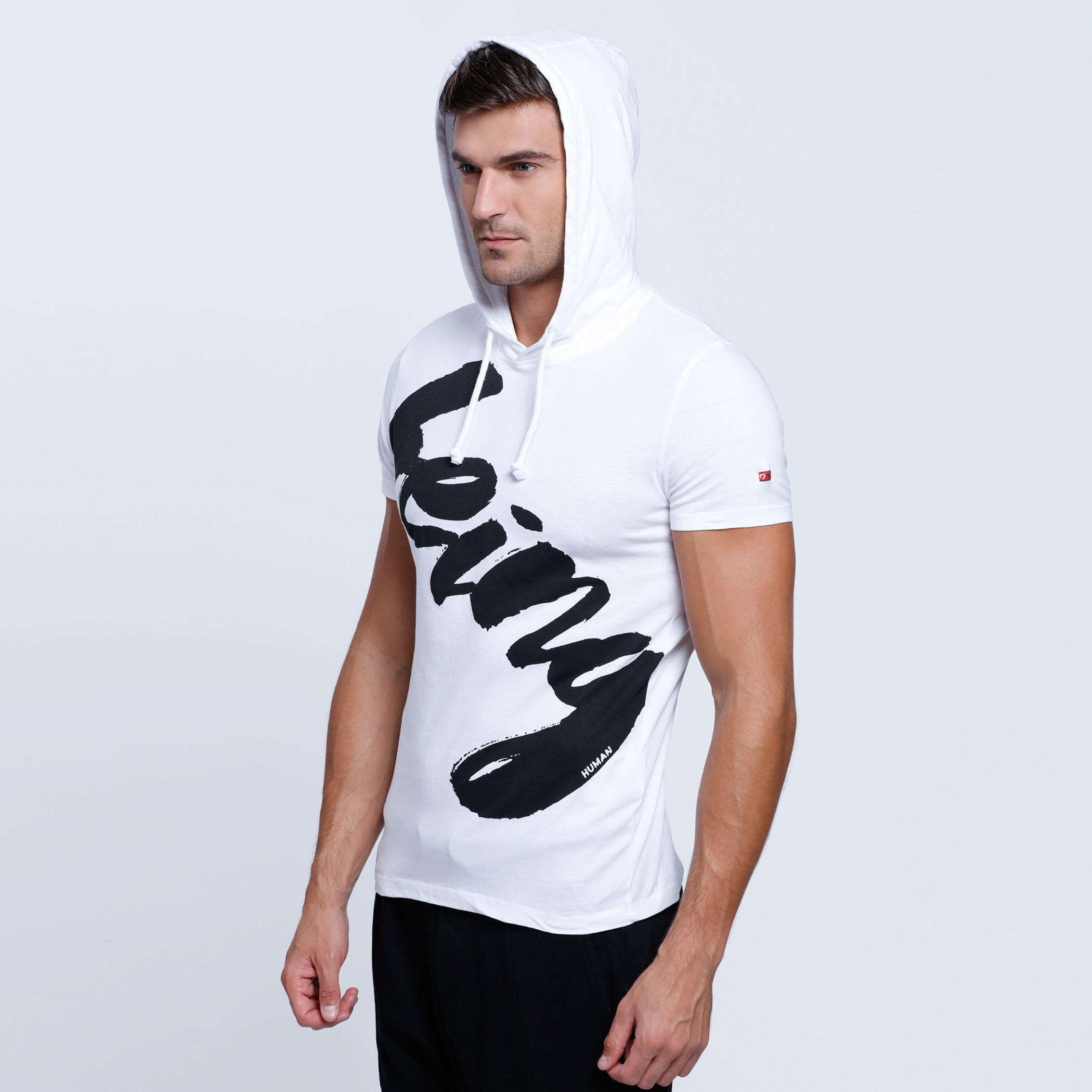 Being Human Printed Short Sleeves T-Shirt with Hood-men-clothing-tshirtsandpolos-tshirts-image-3