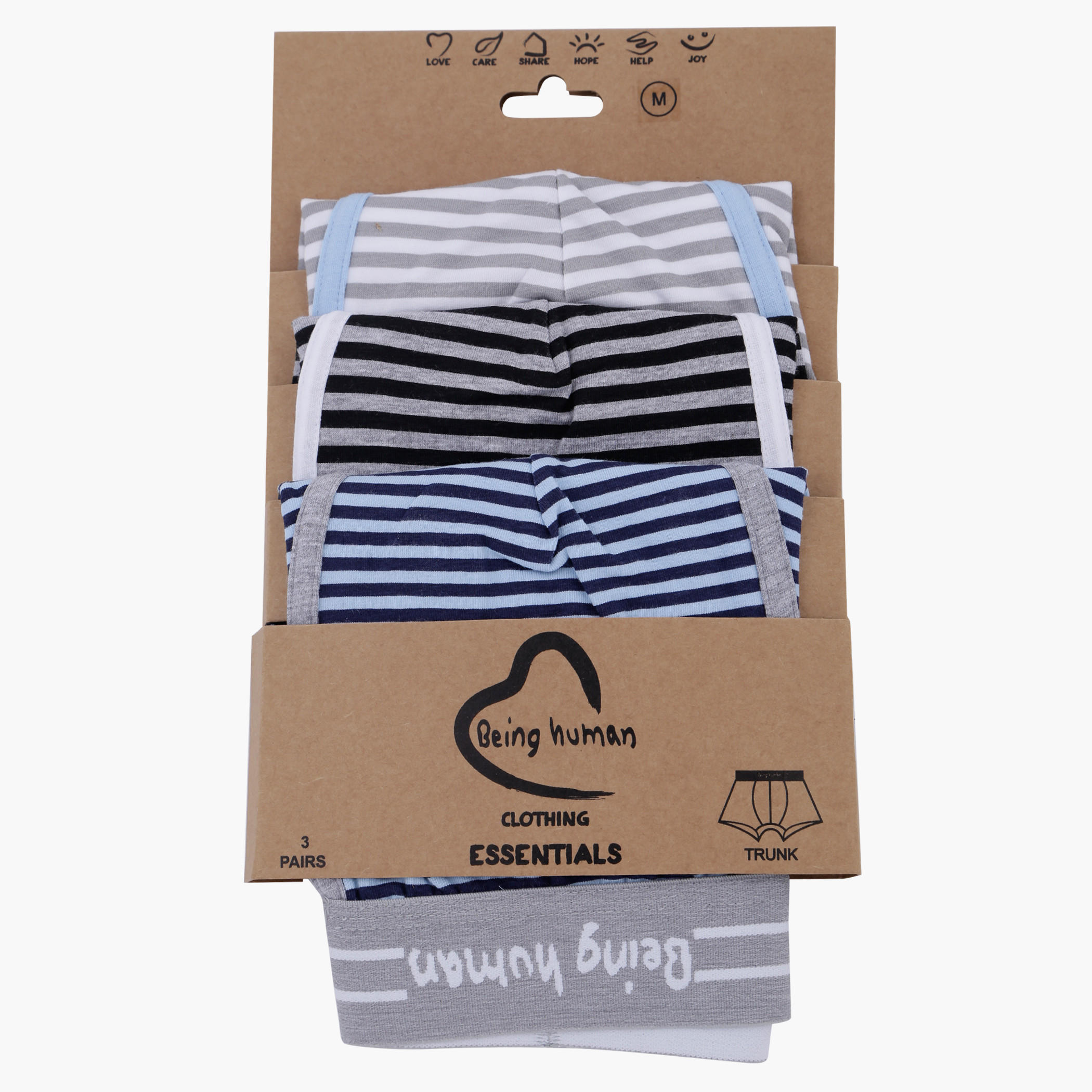 Being Human Cotton Trunks - Set of 3-men-clothing-innerwear-underwear-image-1