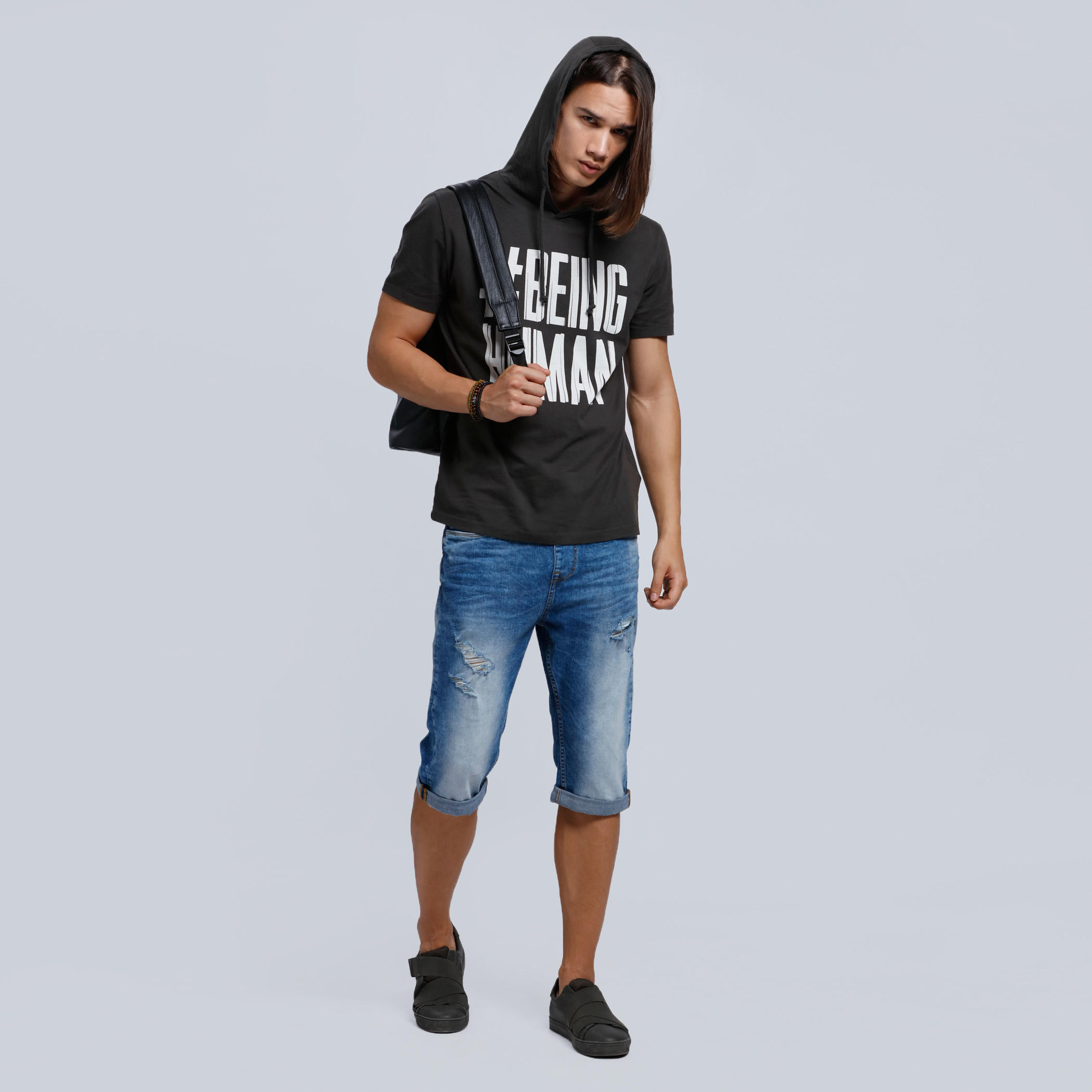 Being Human Printed Short Sleeves T-Shirt with Hood-men-clothing-tshirtsandpolos-tshirts-image-1