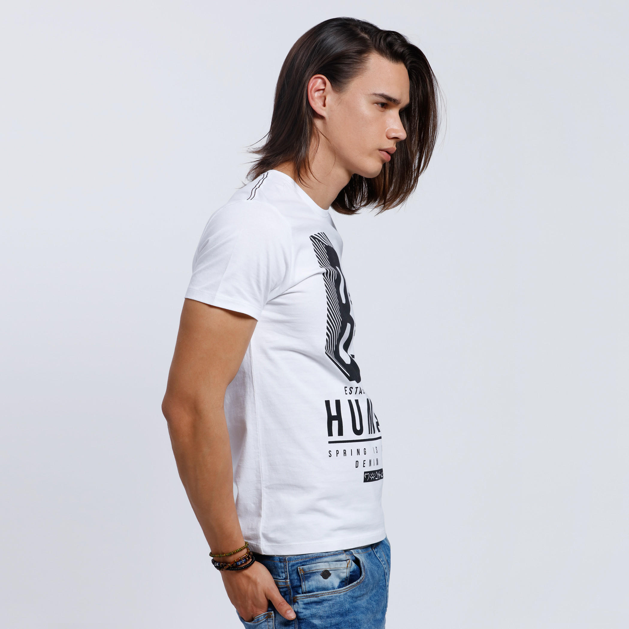 Being Human Crew Neck T-shirt with Short Sleeves-men-clothing-tshirtsandpolos-tshirts-image-3