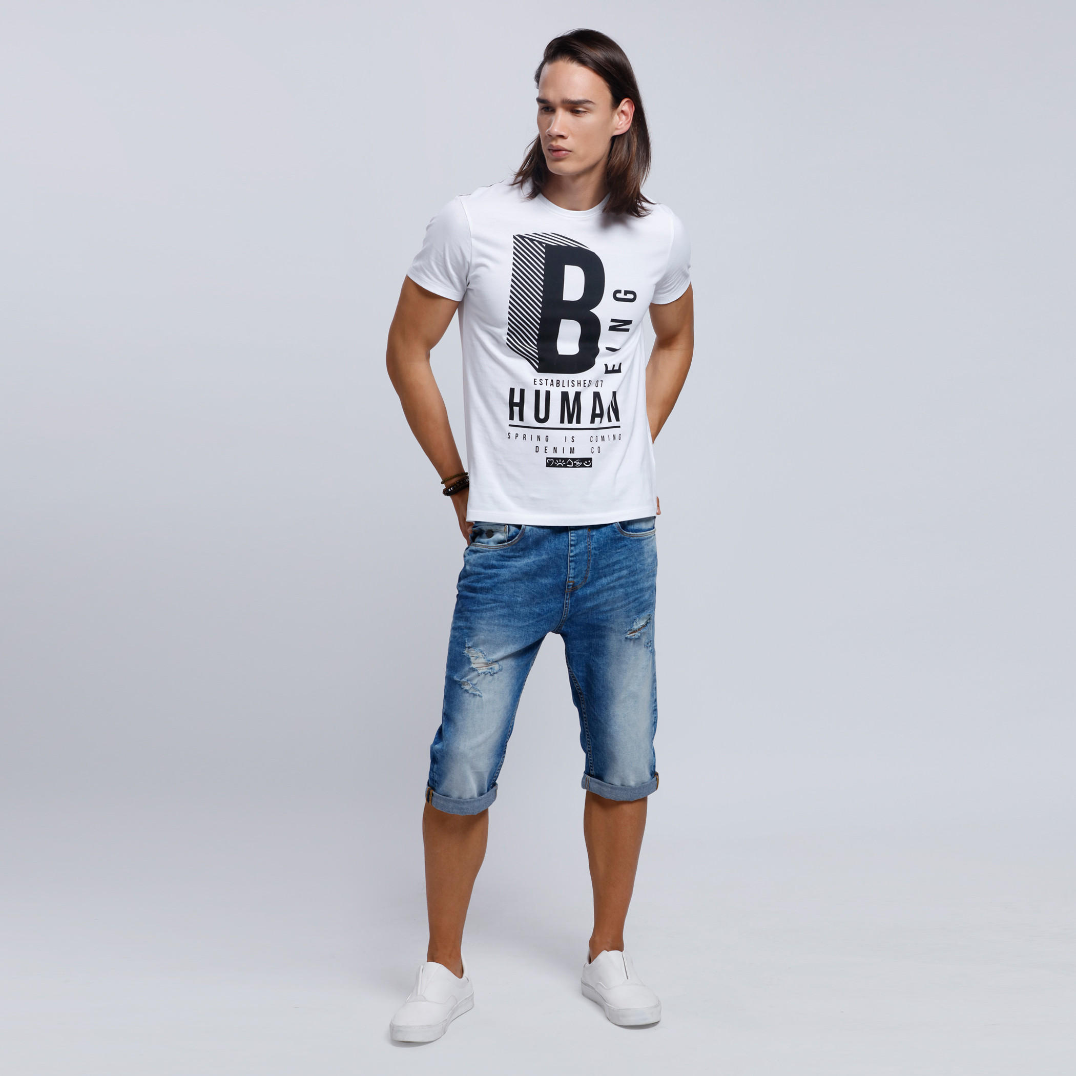 Being Human Crew Neck T-shirt with Short Sleeves-men-clothing-tshirtsandpolos-tshirts-image-5
