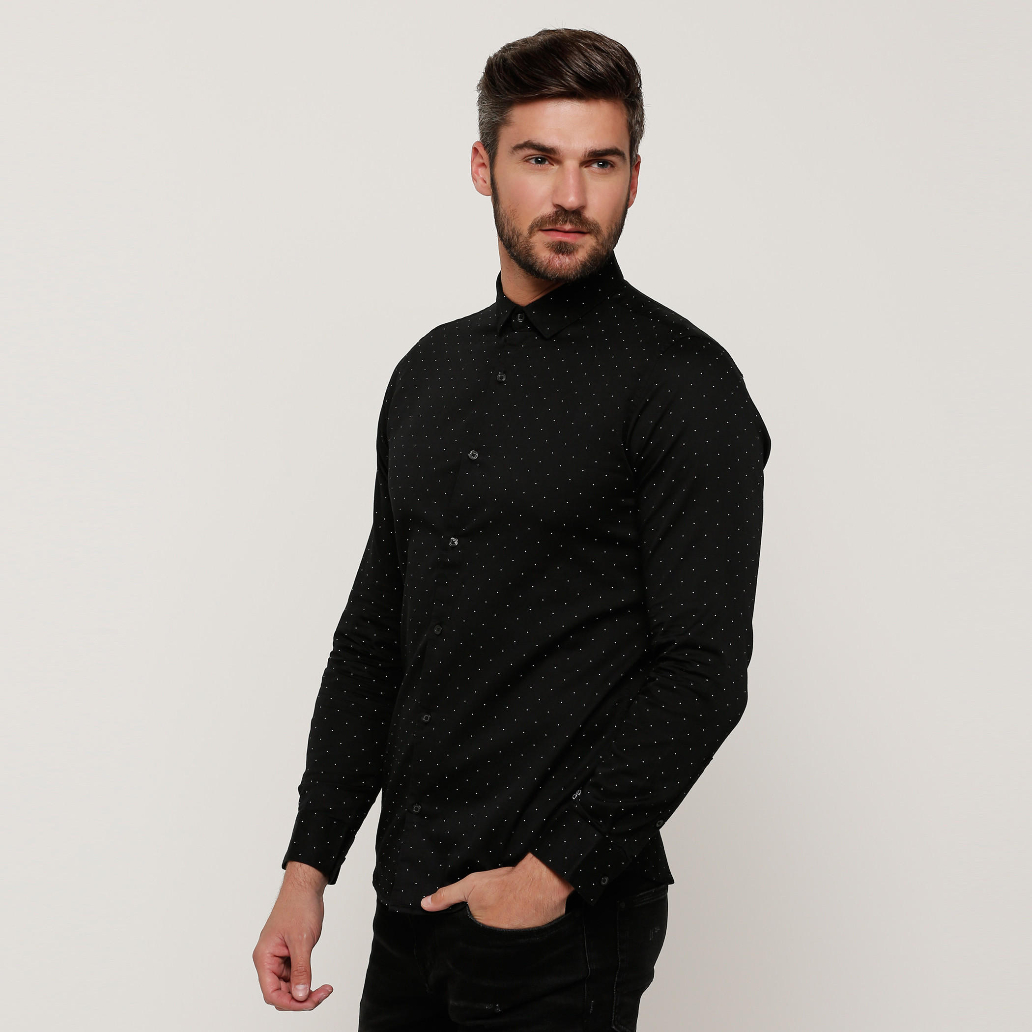 Being Human Printed Shirt with Long Sleeves and Complete Placket-men-clothing-shirts-image-1