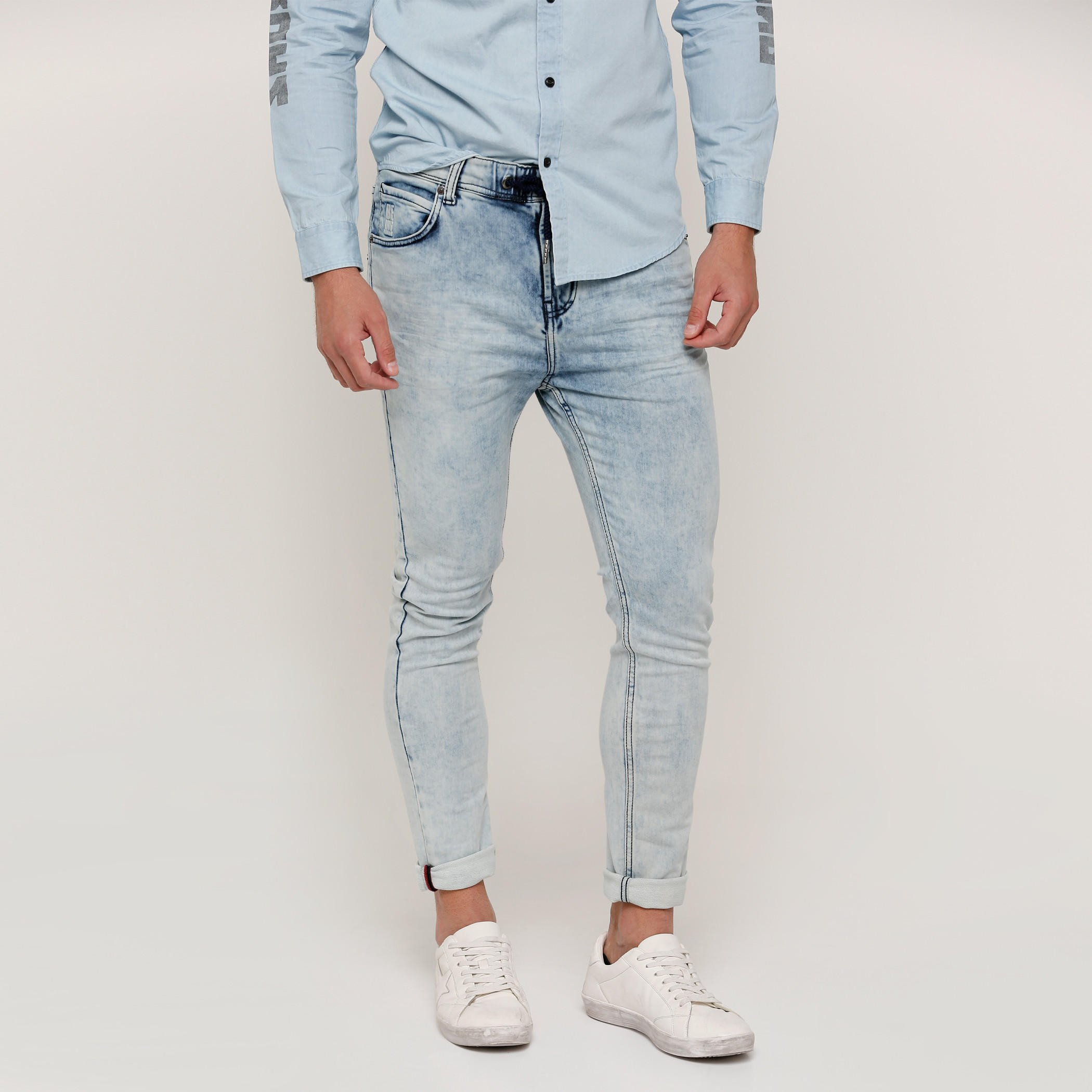 Being Human Full Length Jeans with Drawstring and Pocket Detail-men-clothing-bottoms-jeans-image-1