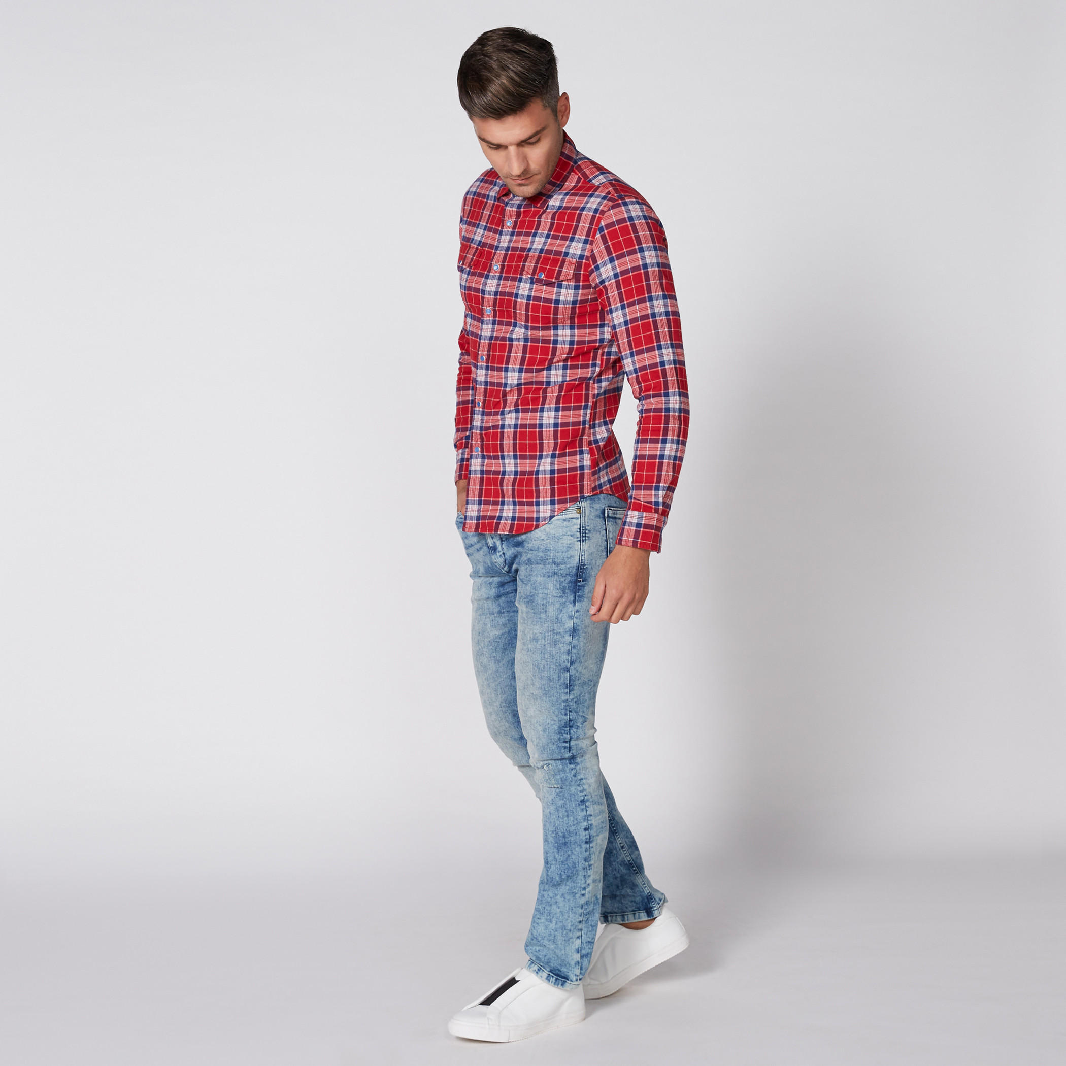 بنطال جينز طويل بجيوب بيينج هيومان-men-clothing-bottoms-jeans-image-2