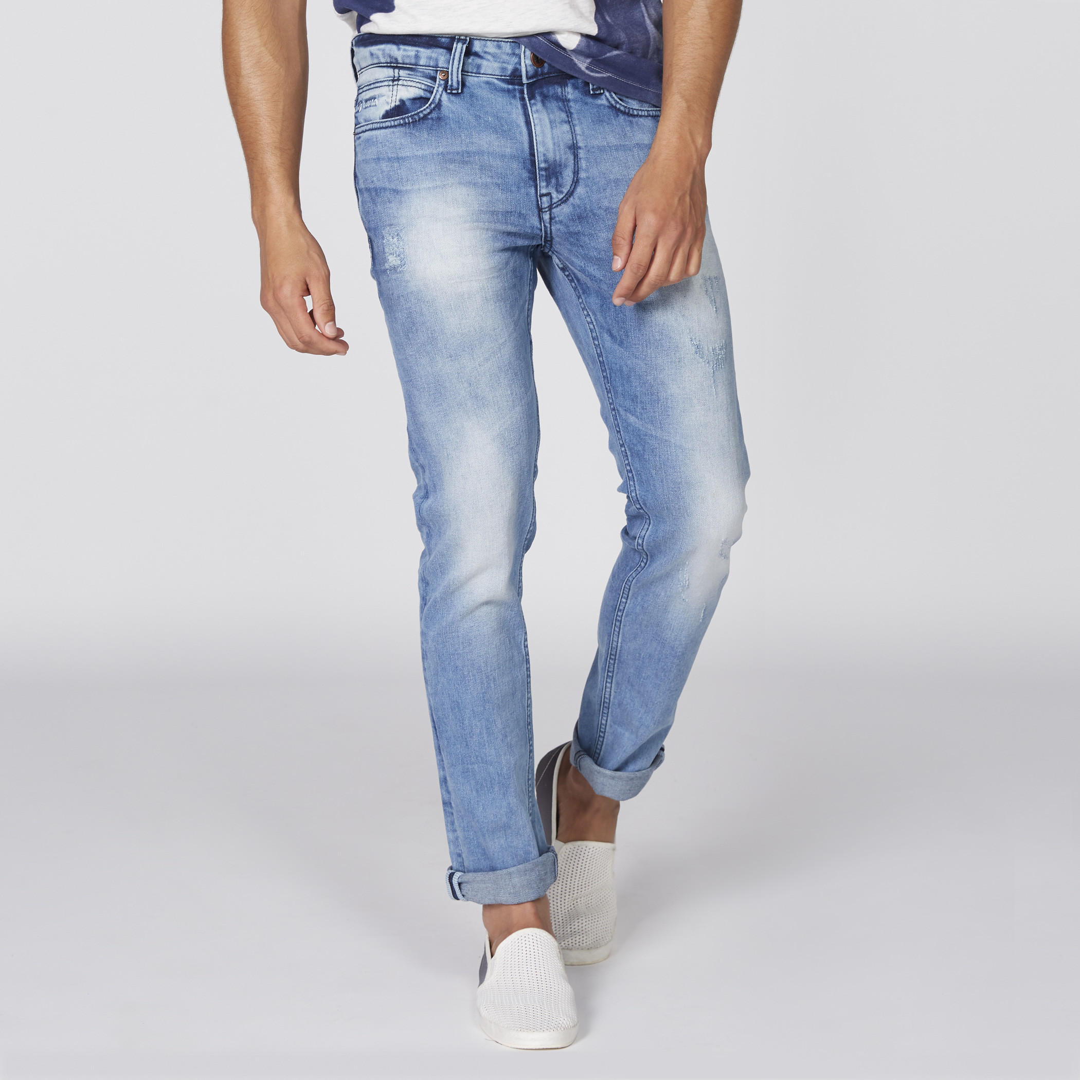 بنطال جينز طويل بزر إغلاق وجيوب بيينج هيومان-men-clothing-bottoms-jeans-image-1
