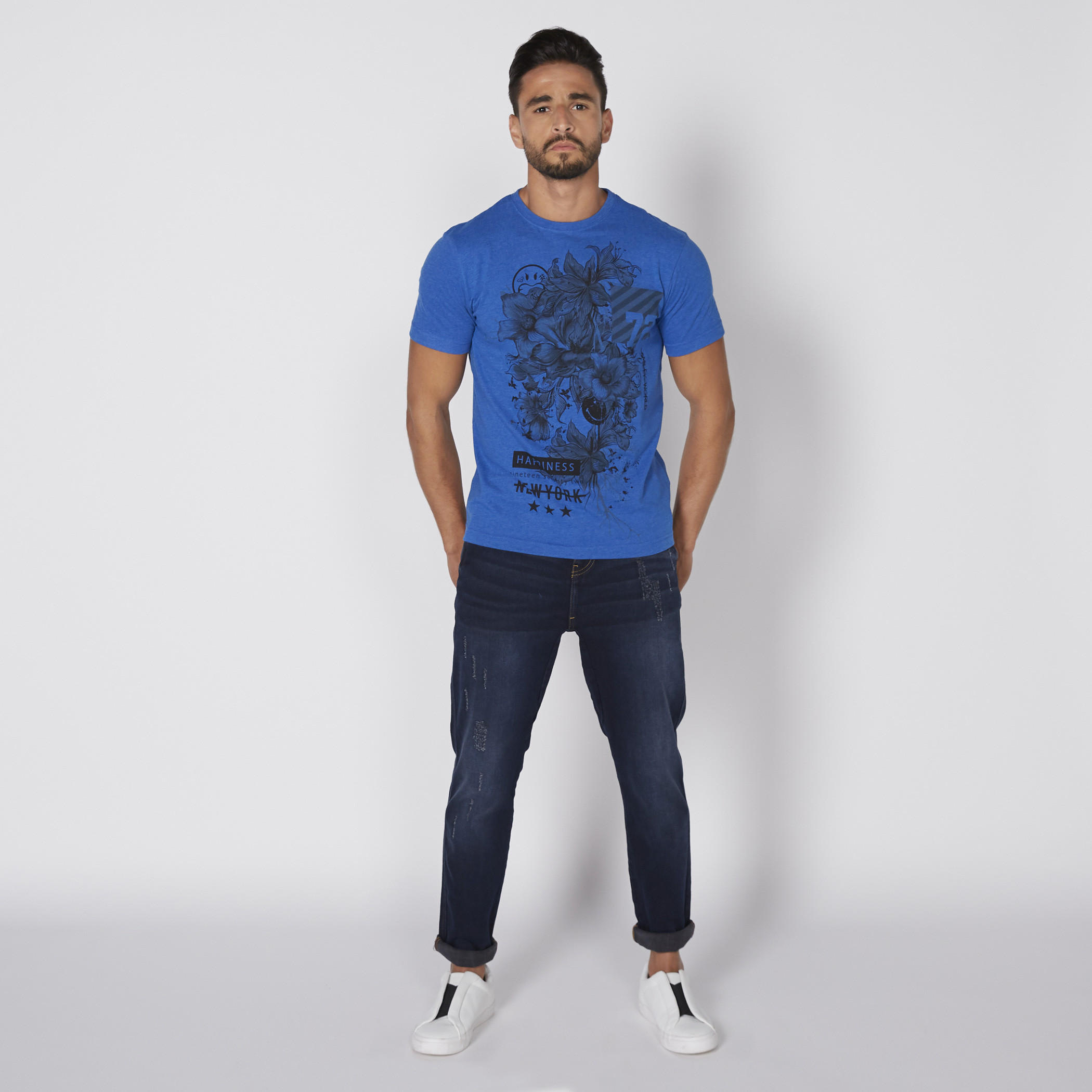 بنطال جينز طويل بخصر مطّاطي من بيينج هيومان-men-clothing-bottoms-jeans-image-2