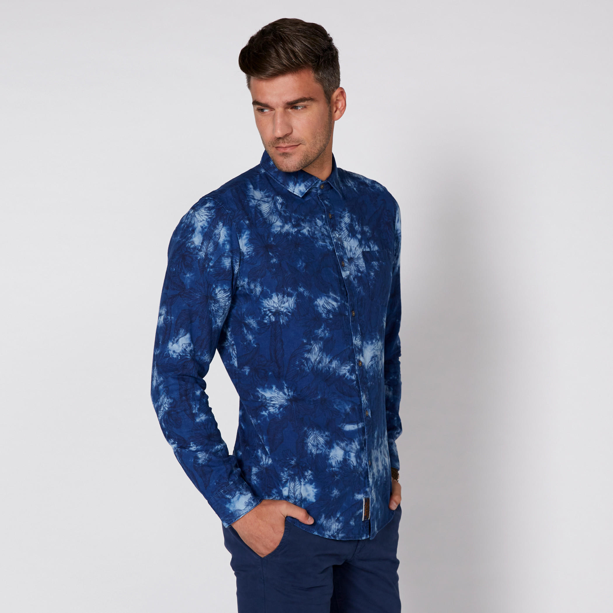 Being Human Printed Shirt with Long Sleeves and Complete Placket-men-clothing-shirts-image-1