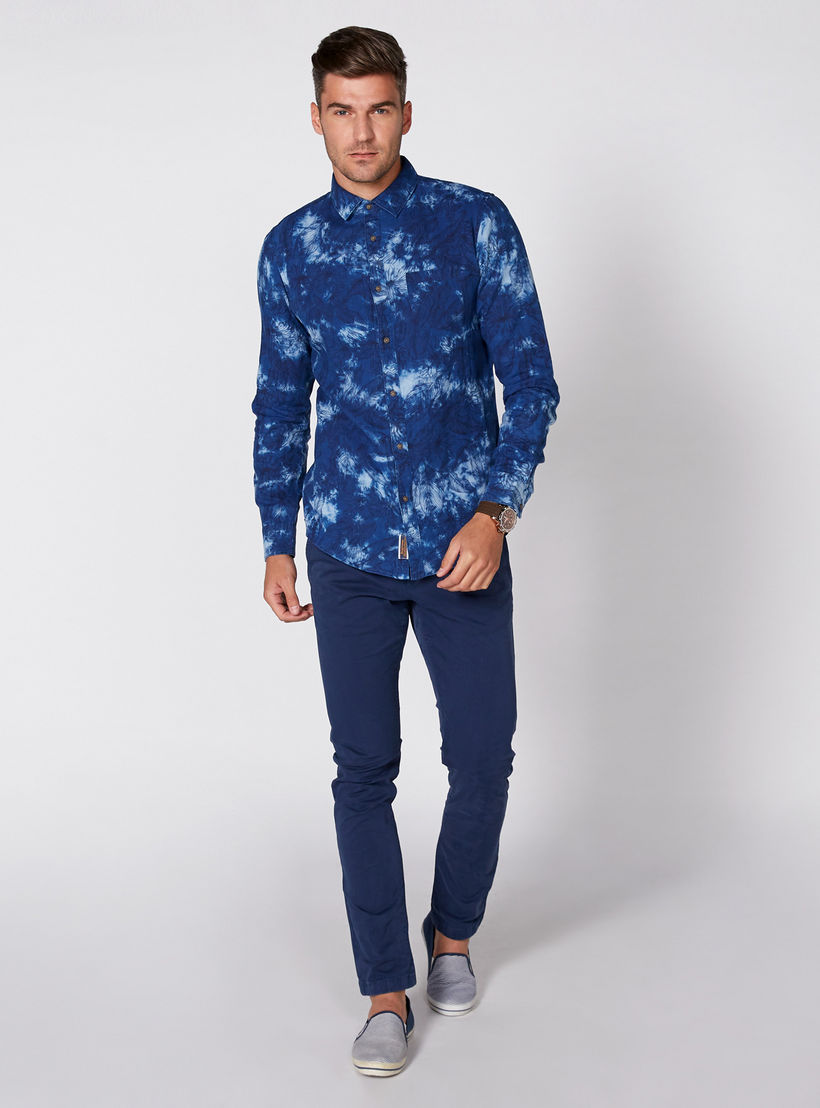 Being Human Printed Shirt with Long Sleeves and Complete Placket-men-clothing-shirts-image-3