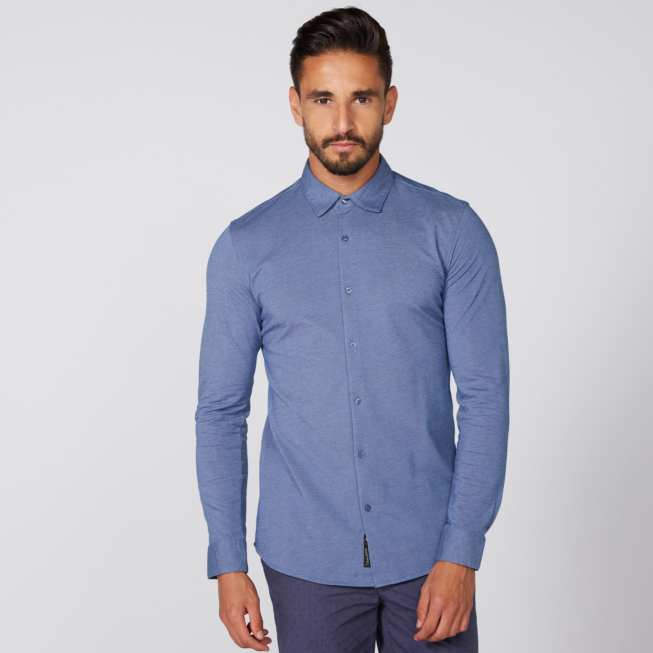 قميص بأكمام طويلة وأزرار من بيينج هيومان-men-clothing-shirts-image-1