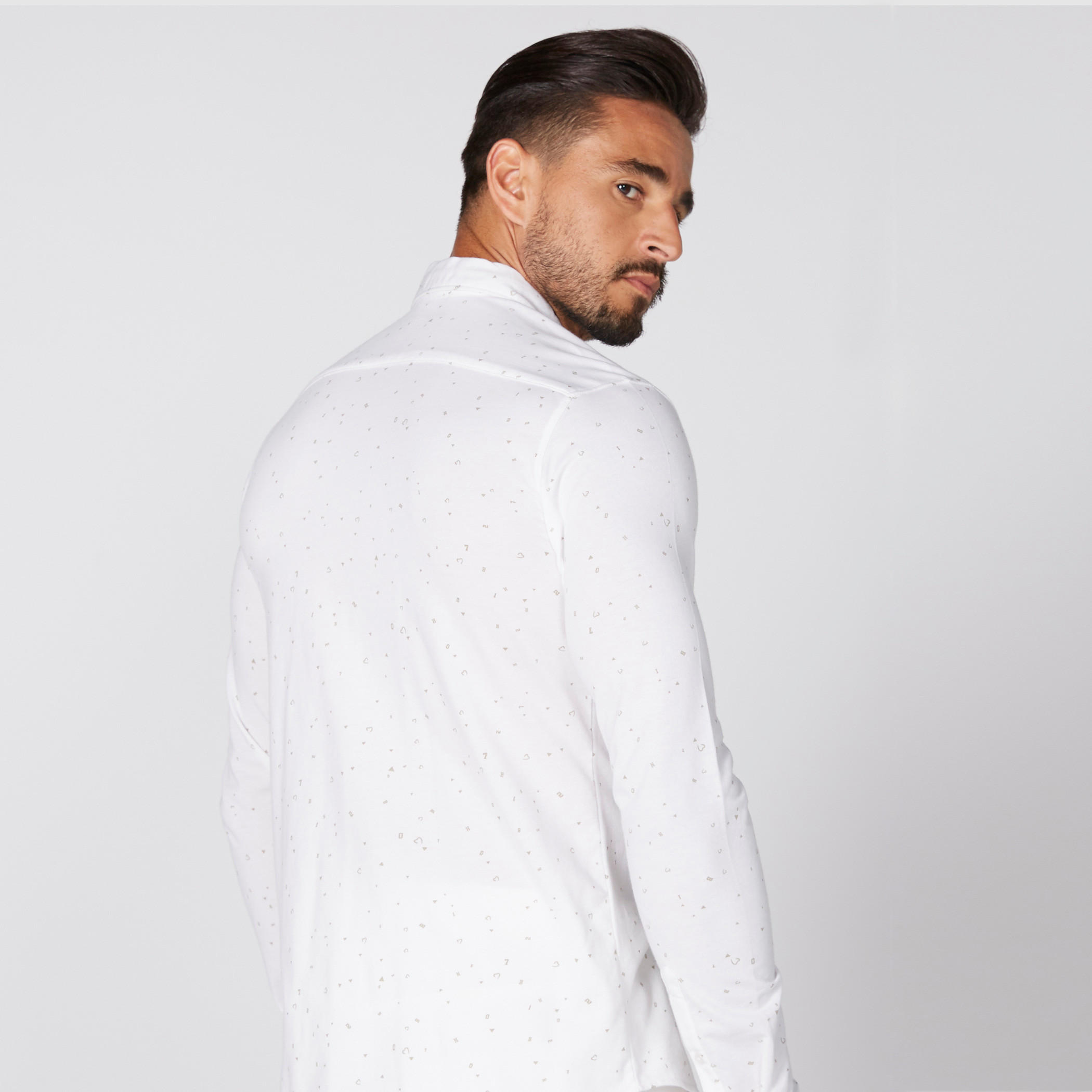 قميص بأكمام طويلة وأزرار مع طبعات بيينج هيومان-men-clothing-shirts-image-4