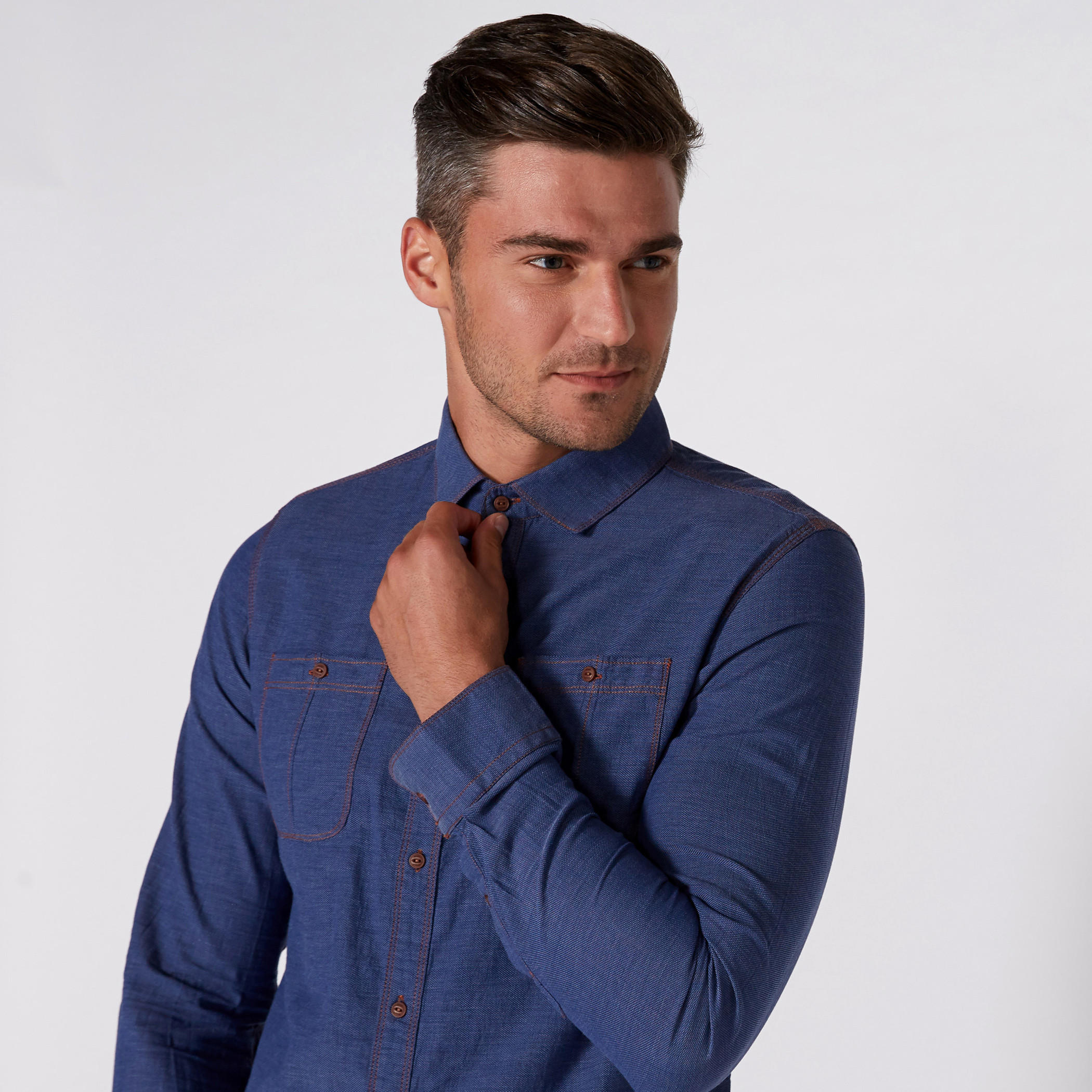 قميص بأكمام طويلة وأزرار بيينج هيومان-men-clothing-shirts-image-2