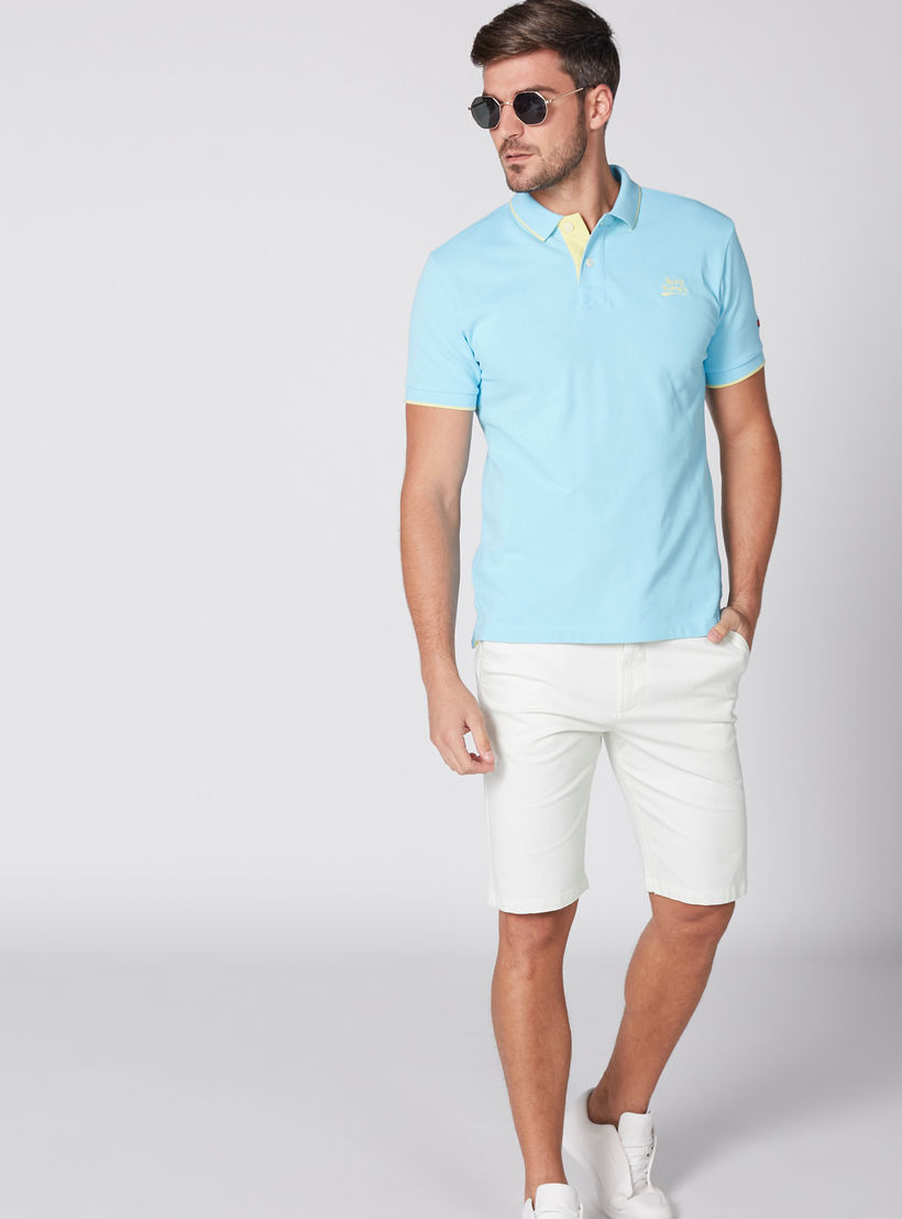 تيشيرت بياقة بولو وأكمام قصيرة بيينج هيومان-men-clothing-tshirtsandpolos-polos-image-1