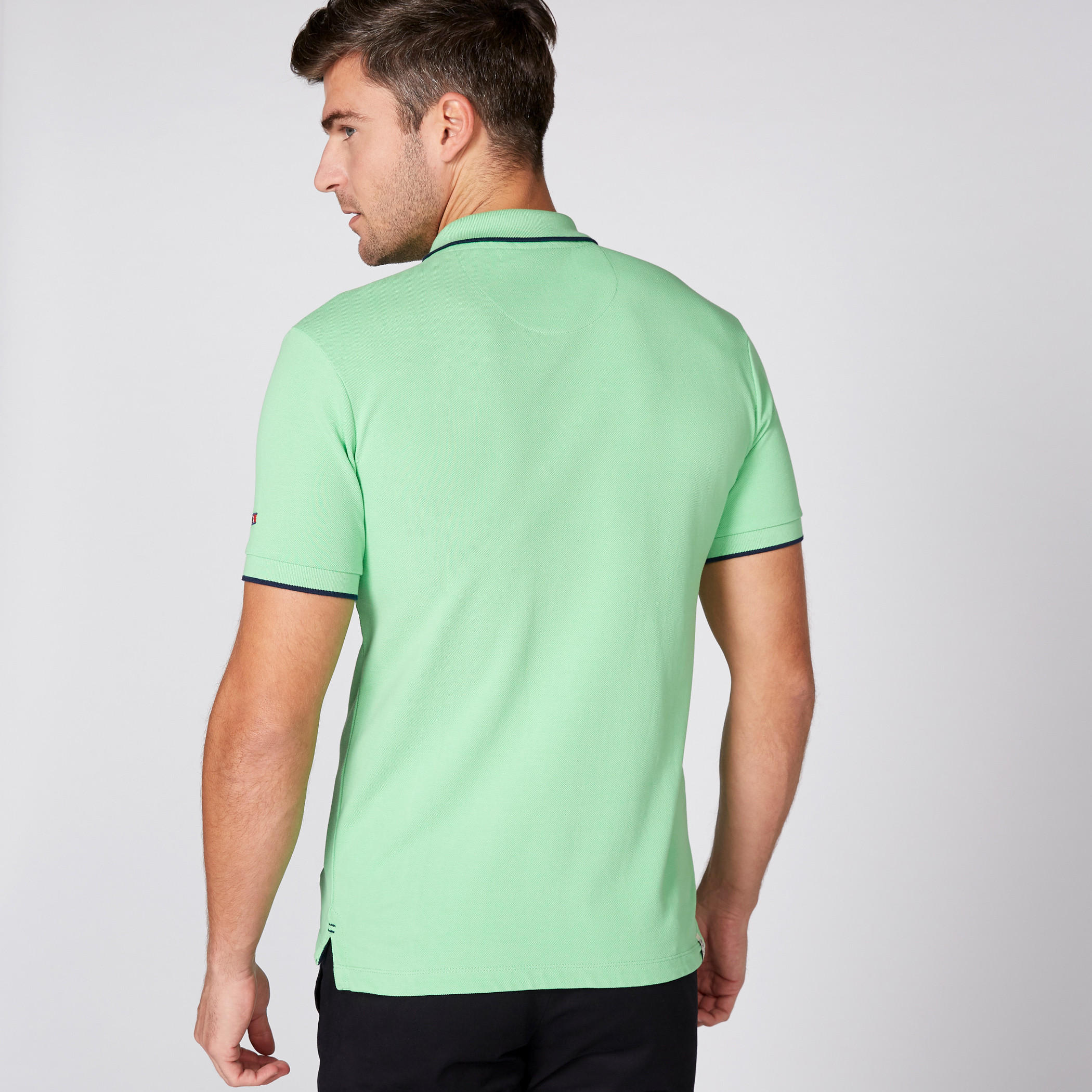 تيشيرت بياقة بولو وأكمام قصيرة وتطريز بيينج هيومان-men-clothing-tshirtsandpolos-polos-image-4