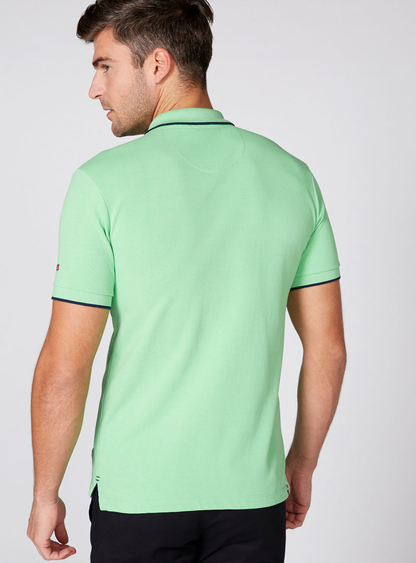 تيشيرت بياقة بولو وأكمام قصيرة وتطريز بيينج هيومان-men-clothing-tshirtsandpolos-polos-image-4