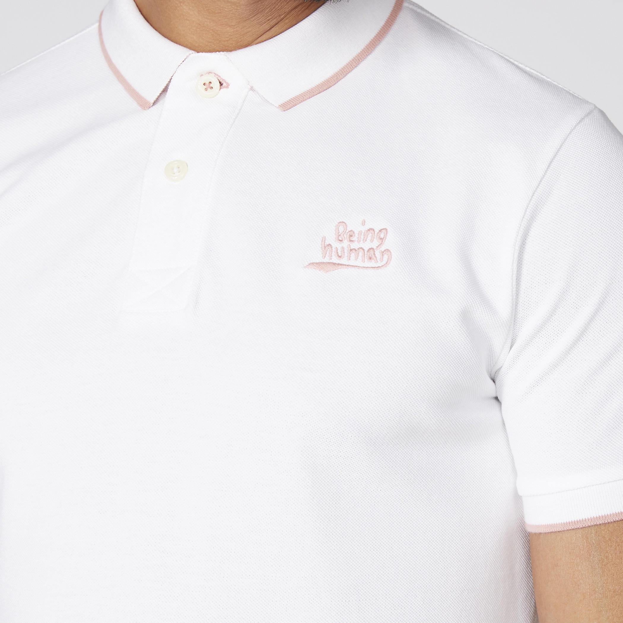 تيشيرت بياقة بولو وأكمام قصيرة بيينج هيومان-men-clothing-tshirtsandpolos-polos-image-3