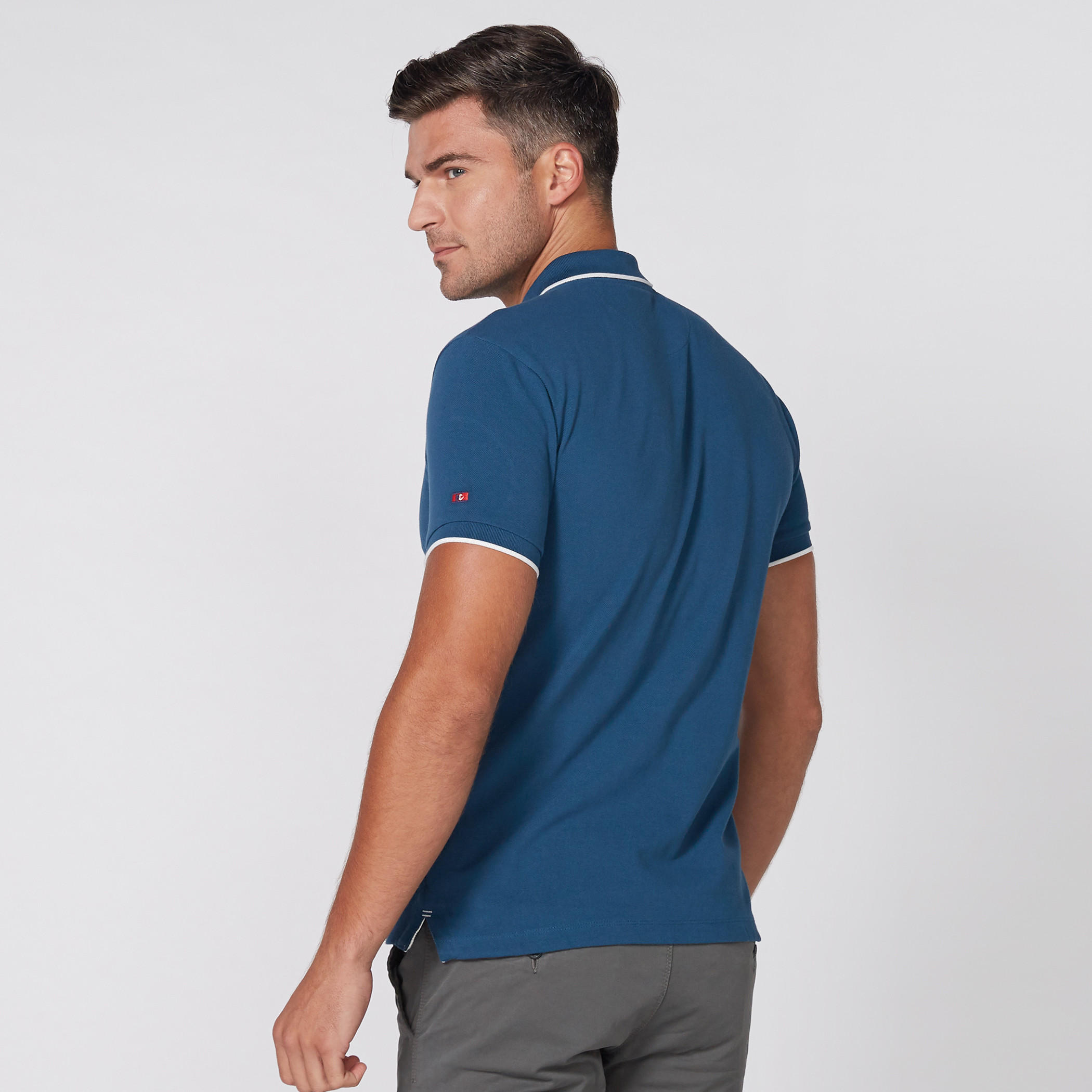 Being Human T-Shirt with Polo Neck and Short Sleeves-men-clothing-tshirtsandpolos-polos-image-4