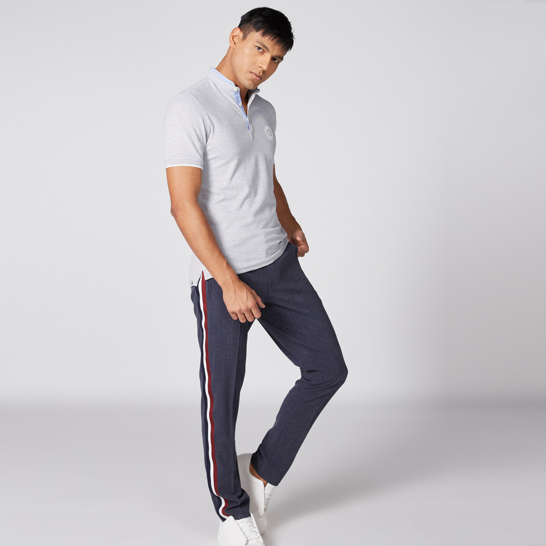 تيشيرت بياقة هينلي وأكمام قصيرة من بيينج هيومان-men-clothing-tshirtsandpolos-tshirts-image-4