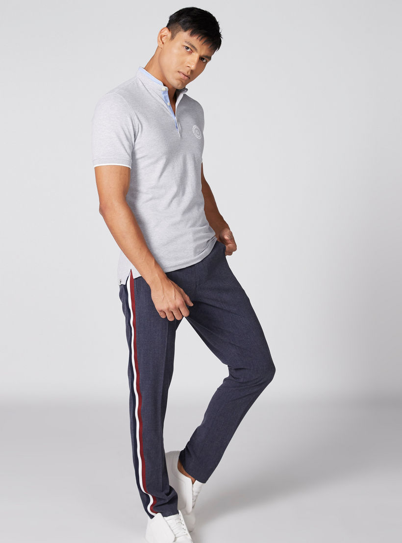 تيشيرت بياقة هينلي وأكمام قصيرة من بيينج هيومان-men-clothing-tshirtsandpolos-tshirts-image-4