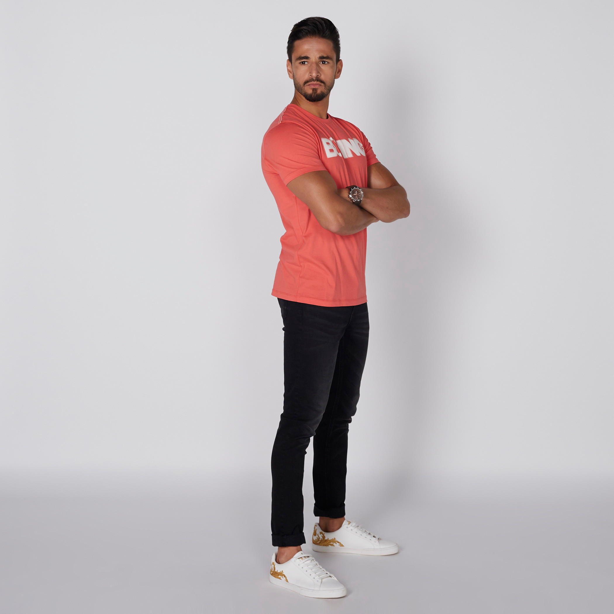 تيشيرت بأكمام قصيرة وطبعات بيينج هيومان-men-clothing-tshirtsandpolos-tshirts-image-3