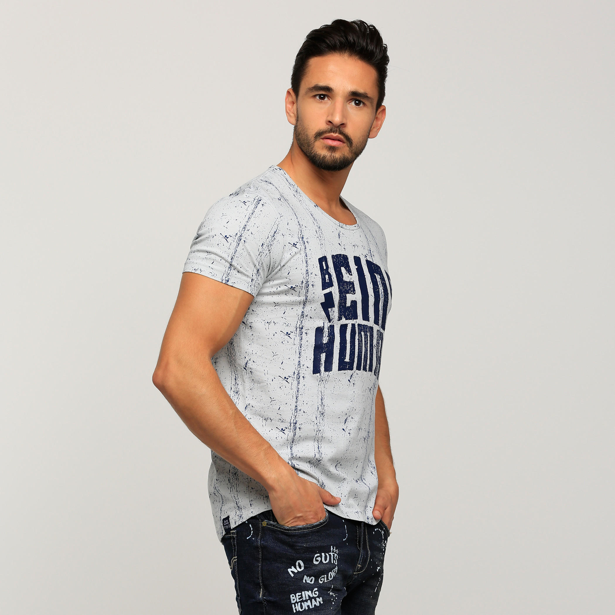 Being Human Printed Round Neck T-Shirt with Short Sleeves-men-clothing-tshirtsandpolos-tshirts-image-3