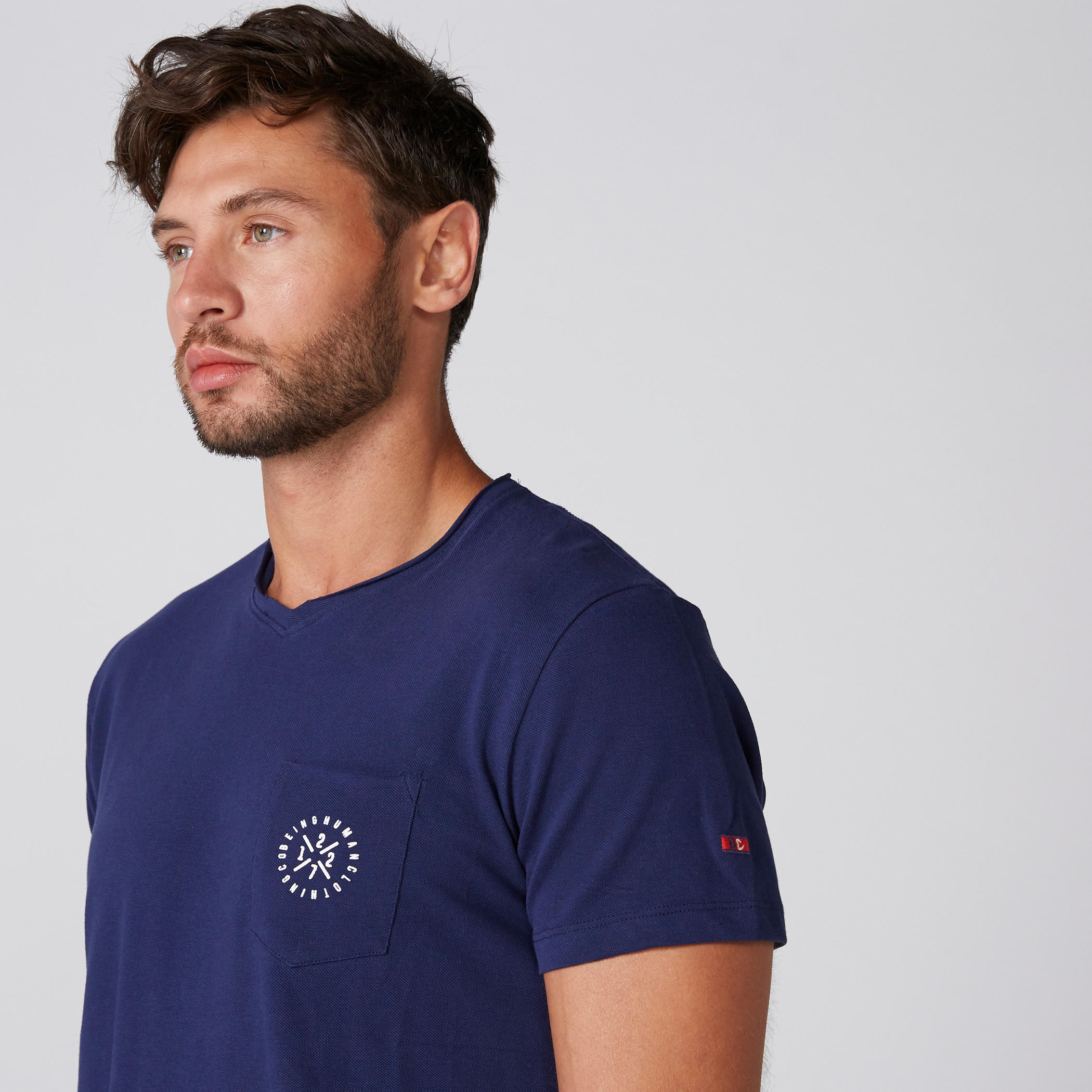 تيشيرت بياقة مستديرة وأكمام قصيرة من بيينج هيومان-men-clothing-tshirtsandpolos-tshirts-image-1
