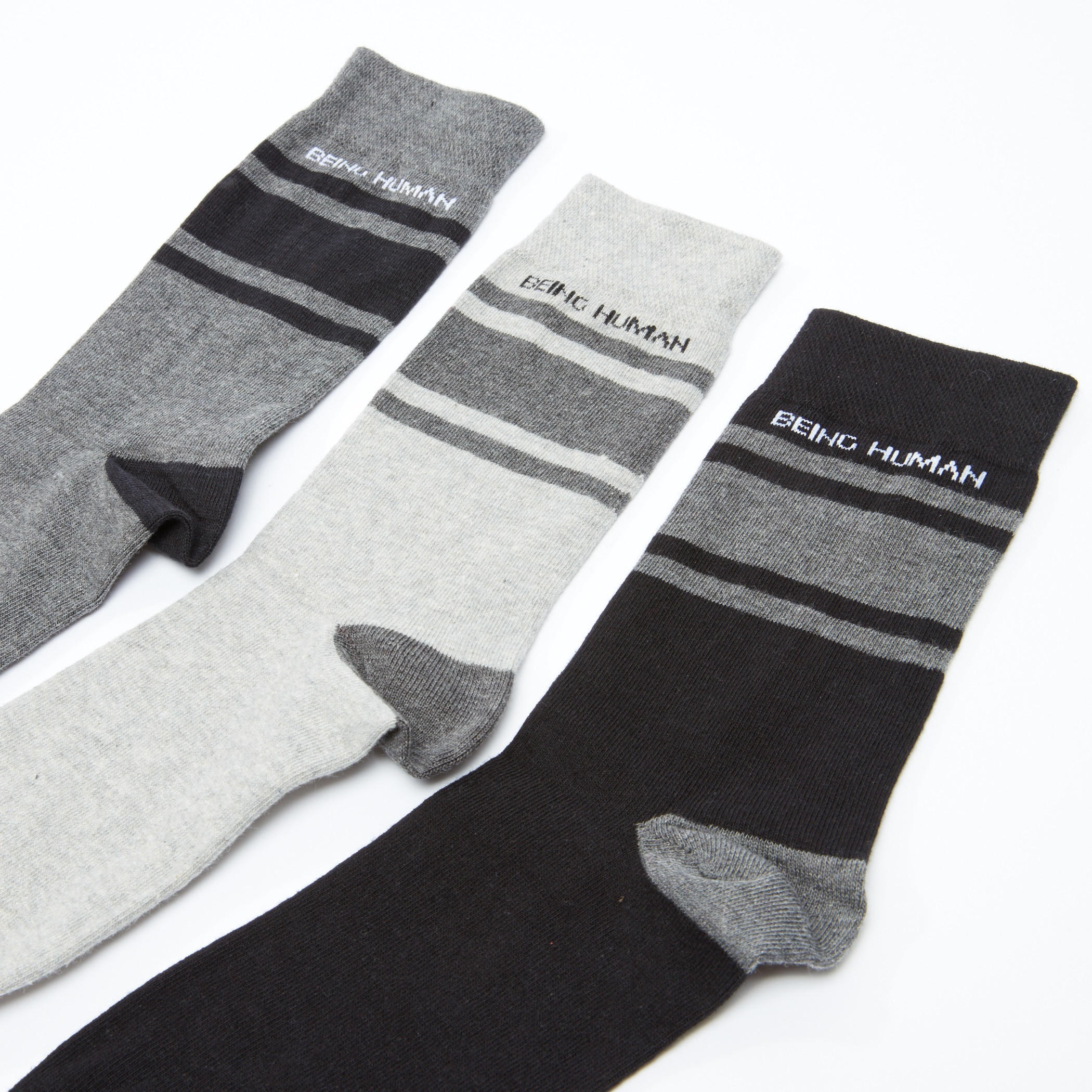 جوارب متوسطة الطول من بيينج هيومان - طقم من 3 أزواج-men-socks-image-3