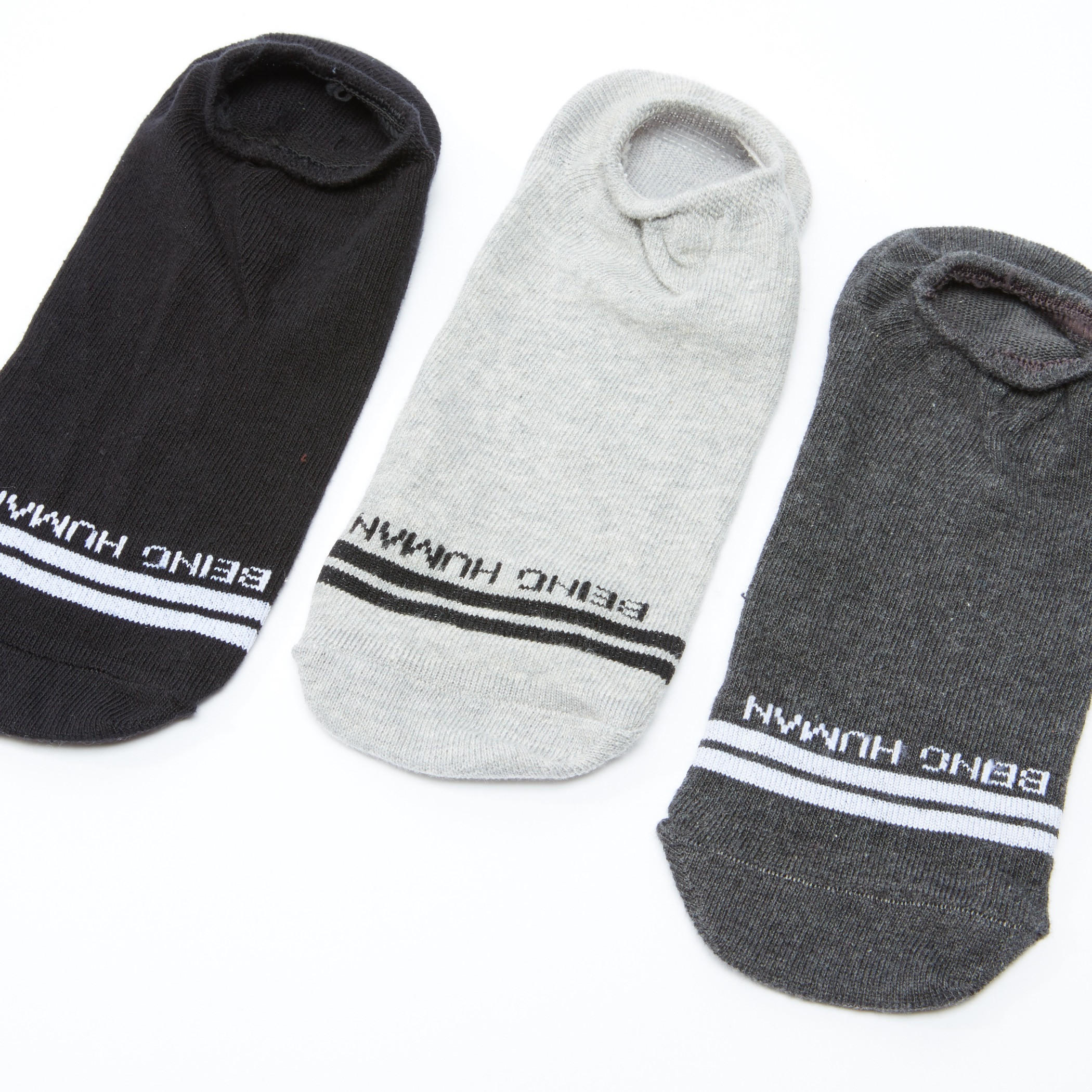 جوارب بطول الكاحل من بيينج هيومان - طقم من 3 أزواج-men-socks-image-2