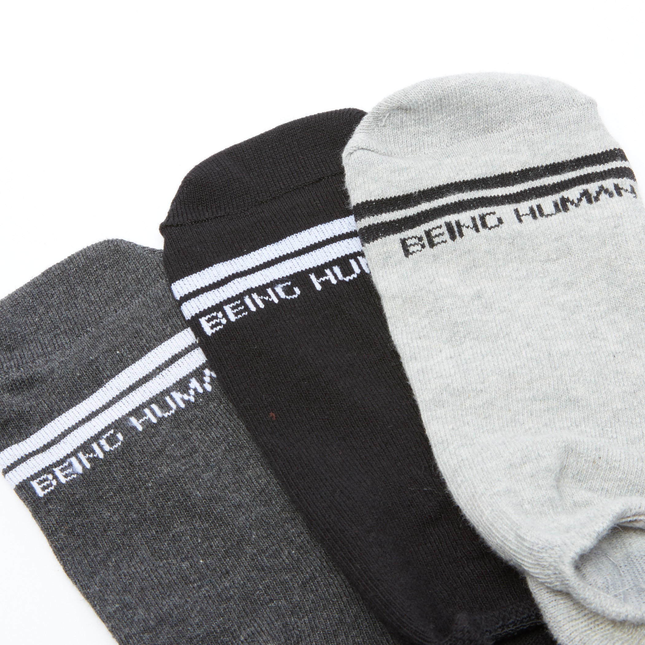 جوارب بطول الكاحل من بيينج هيومان - طقم من 3 أزواج-men-socks-image-3