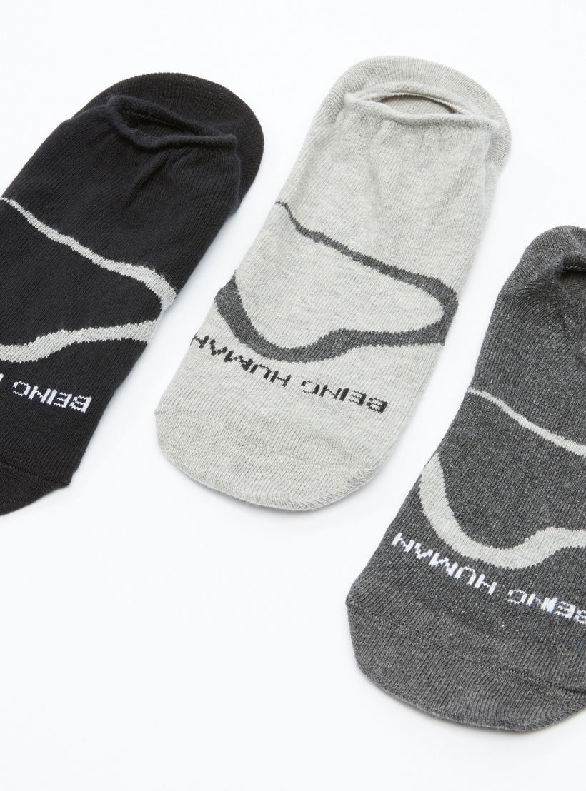 جوارب غير مرئية بطبعات بيينج هيومان - طقم من 3 أزواج-men-socks-image-1
