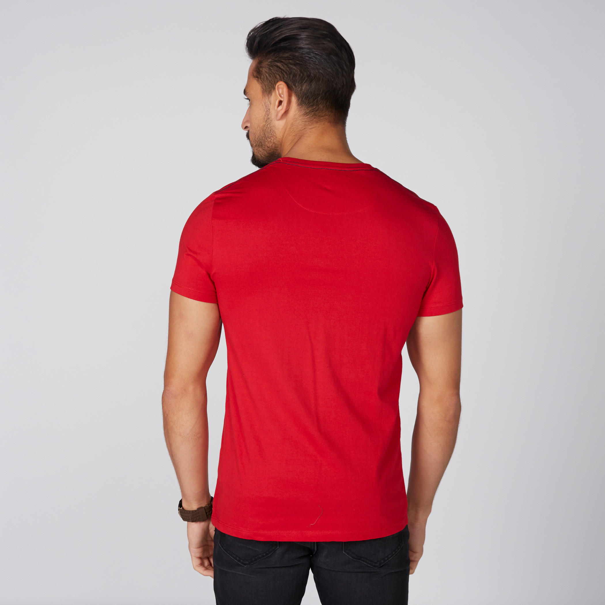 تيشيرت بياقة مستديرة وأكمام قصيرة وطبعات بيينج هيومان-men-clothing-tshirtsandpolos-tshirts-image-2