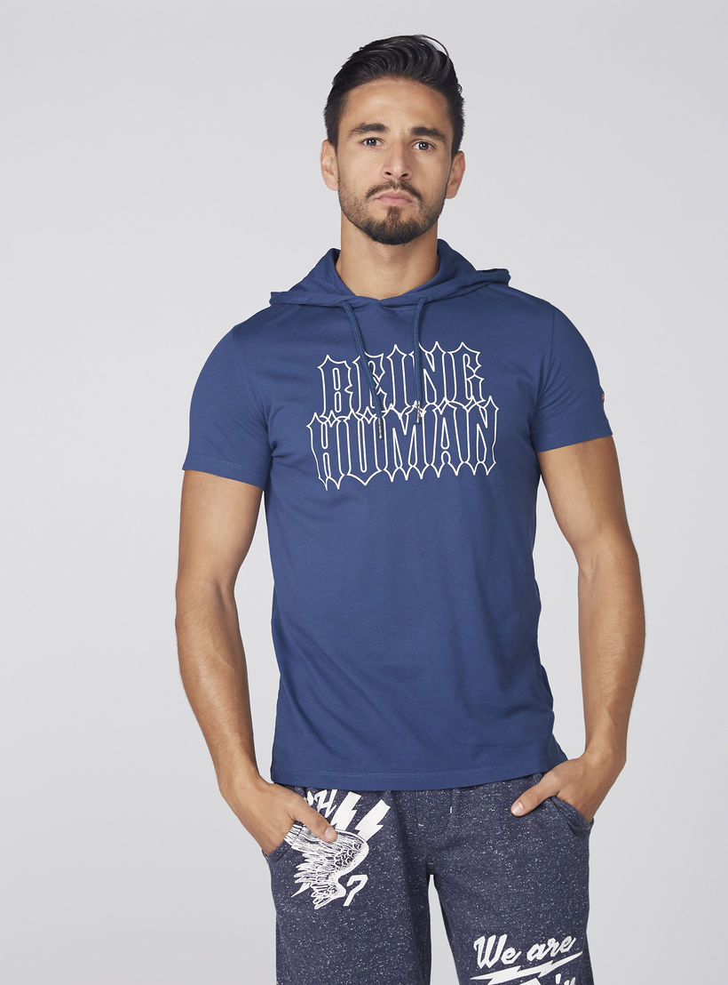 تيشيرت بأكمام قصيرة وقبعة وطبعات بيينج هيومان-men-clothing-tshirtsandpolos-tshirts-image-2